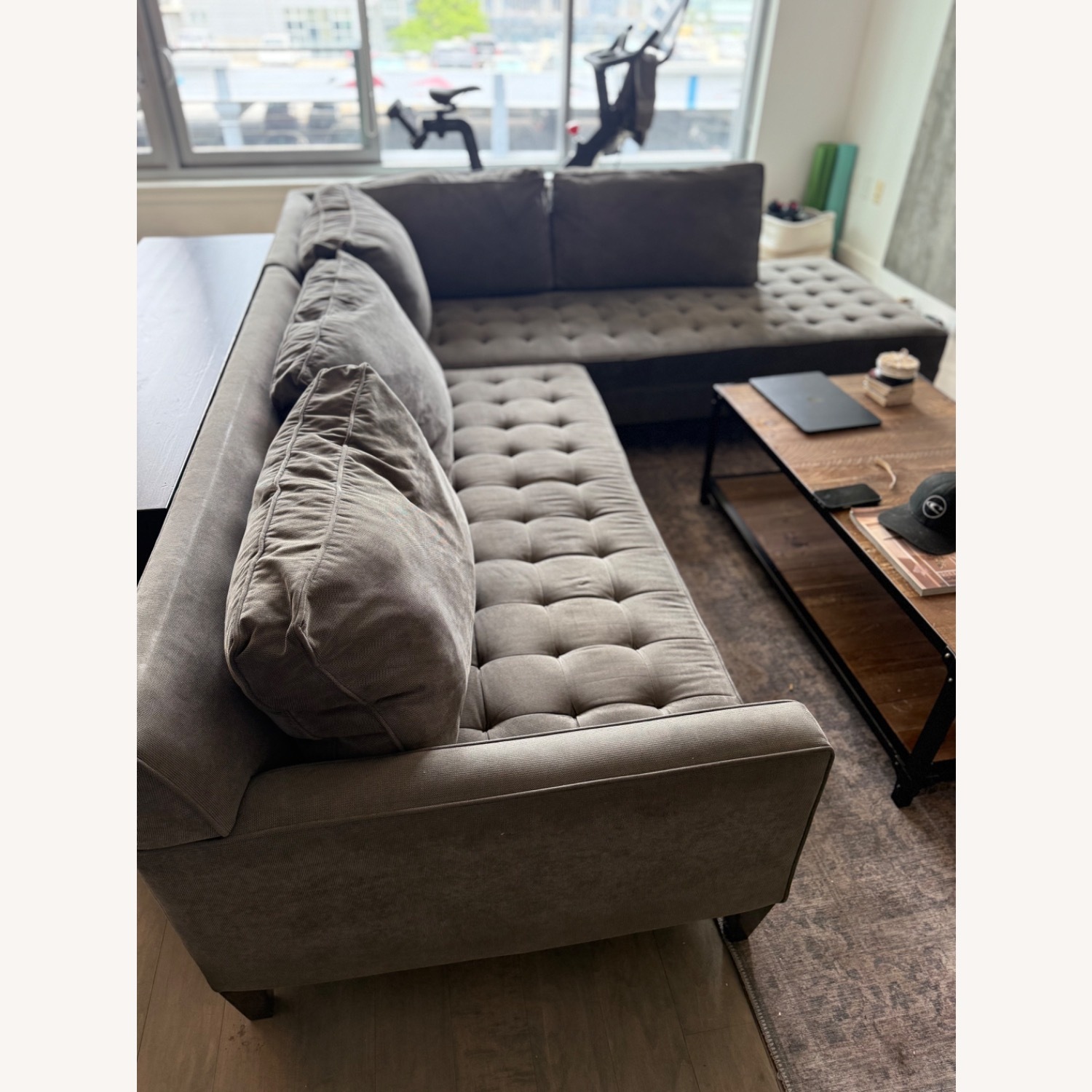 Z Gallerie Gray Sectional - image-1