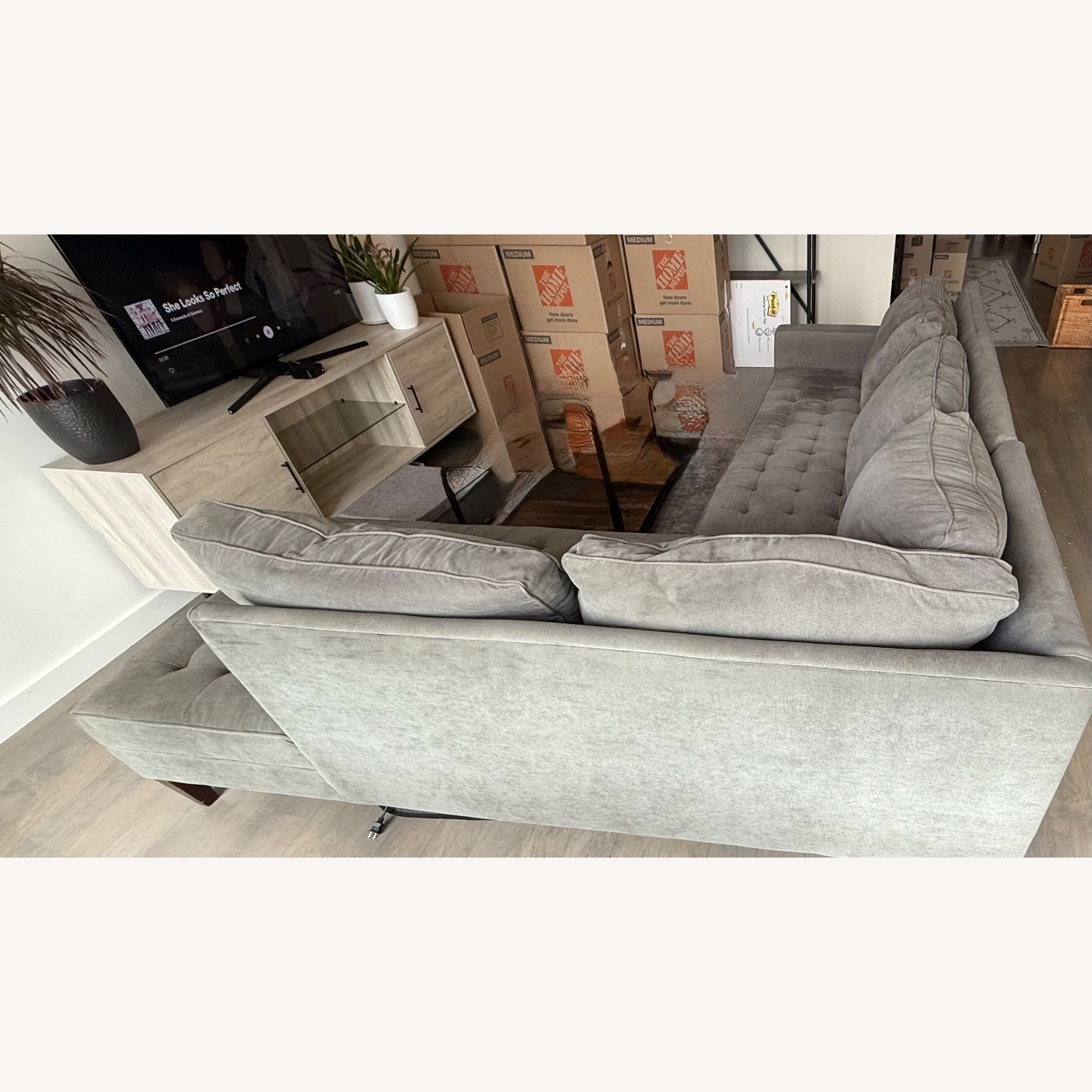 Z Gallerie Gray Sectional - image-3