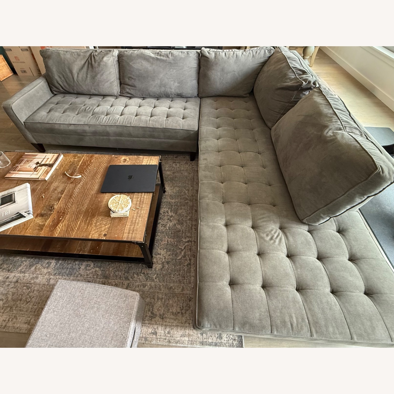 Z Gallerie Gray Sectional - image-2