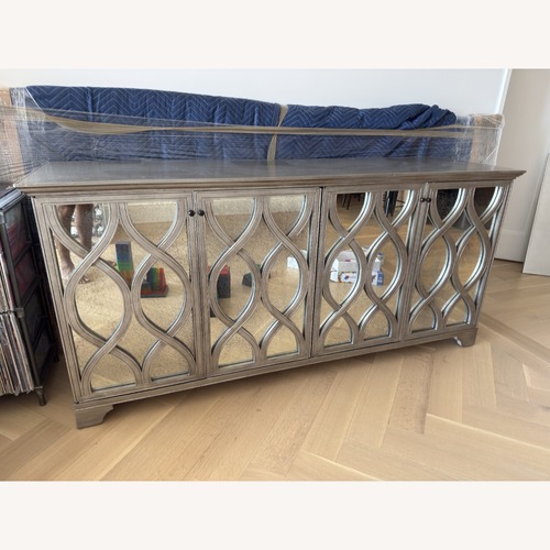 Used Lillian August Silver with Anique Mirror Buffet for sale on AptDeco