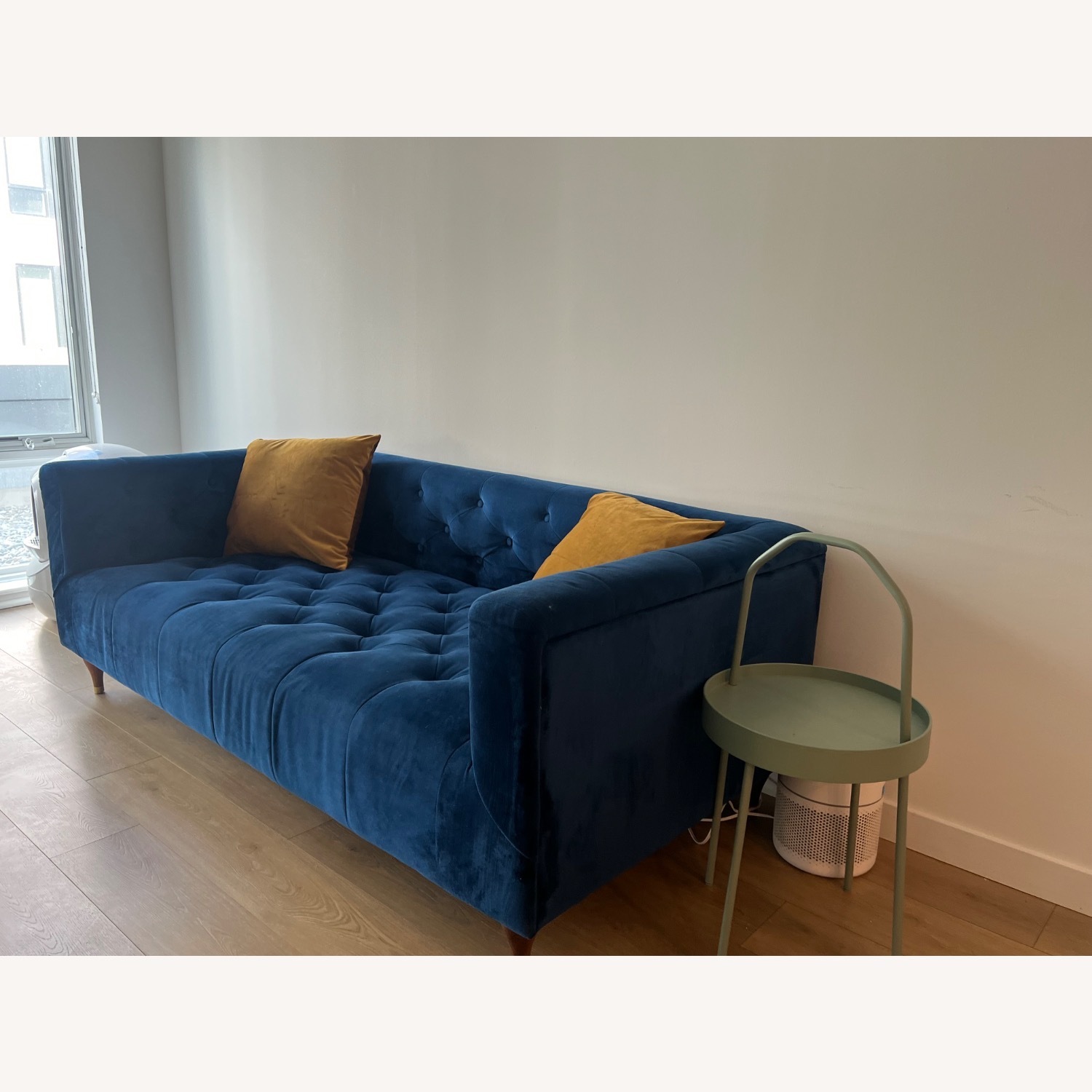 Interior Define Blue Velvet Sofa - image-3