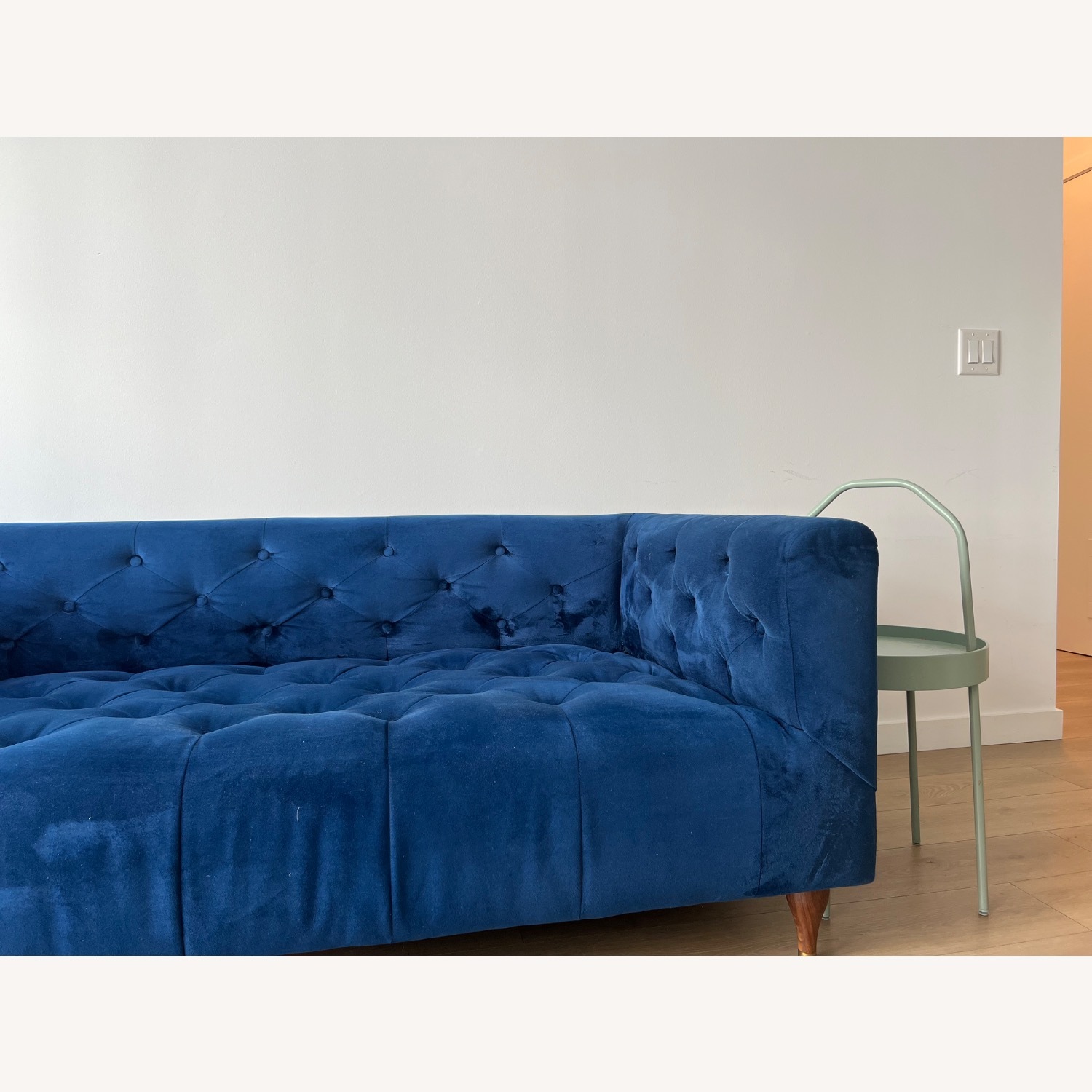 Interior Define Blue Velvet Sofa - image-2