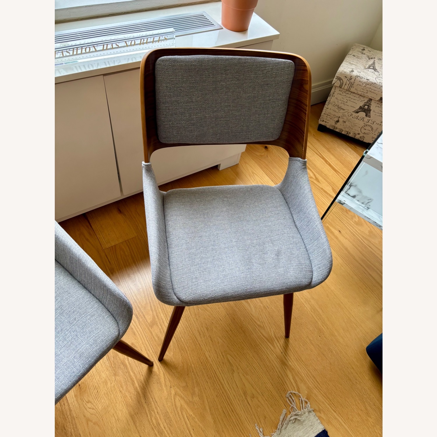 Glass & Wood Round Dining Table with 4 Chairs - image-15