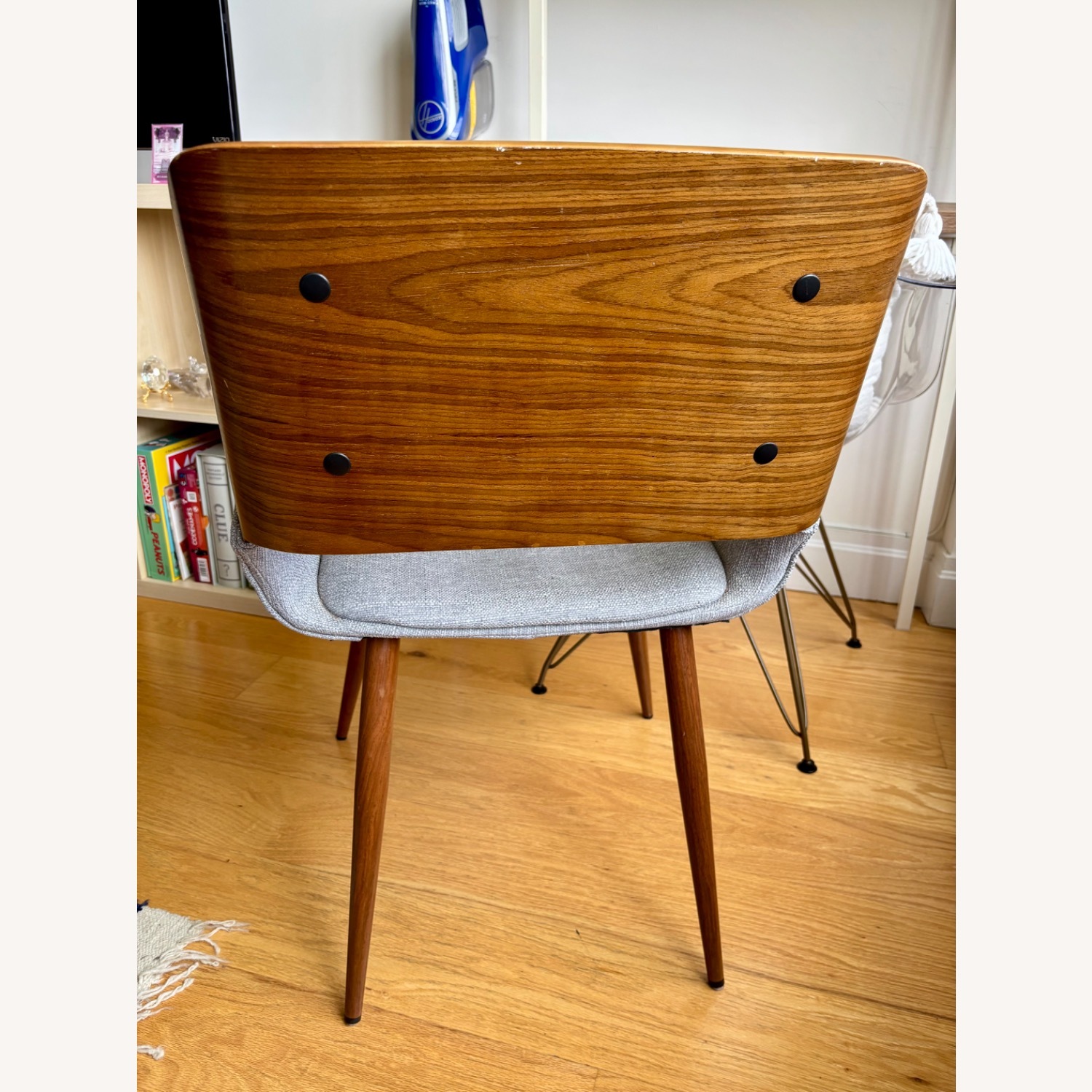 Glass & Wood Round Dining Table with 4 Chairs - image-17