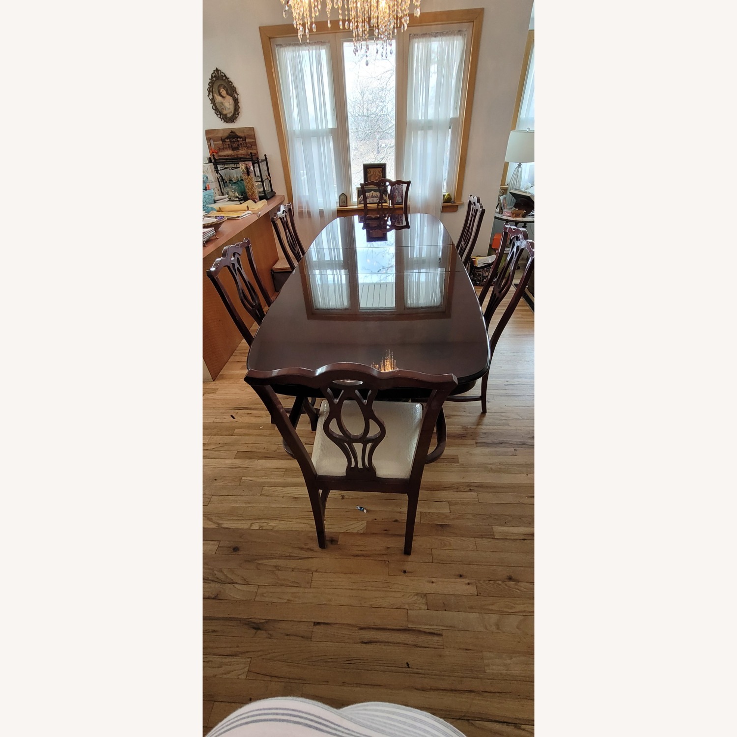 Wood Lacquered Table & 6 Chairs from Spain - image-11