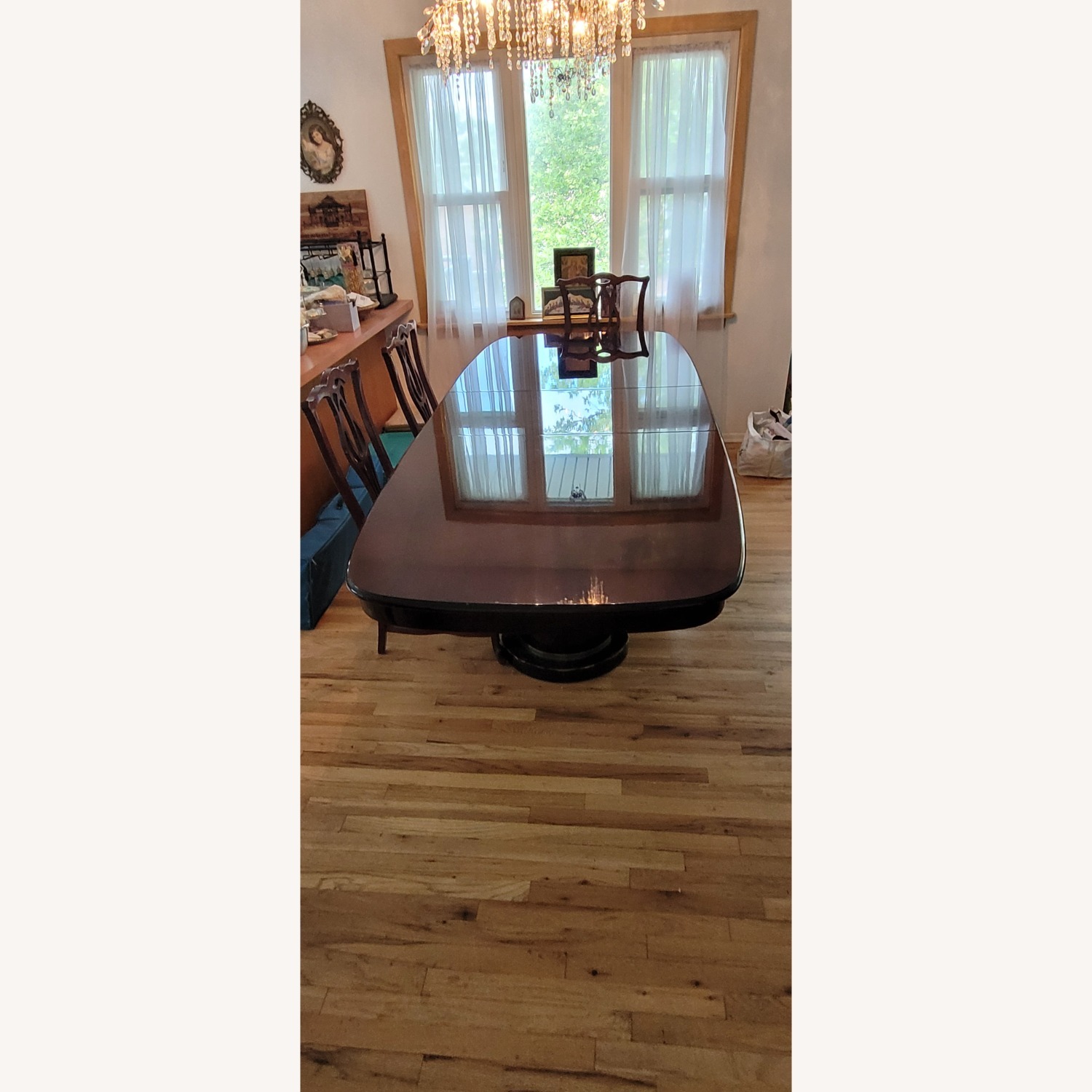Wood Lacquered Table & 6 Chairs from Spain - image-5