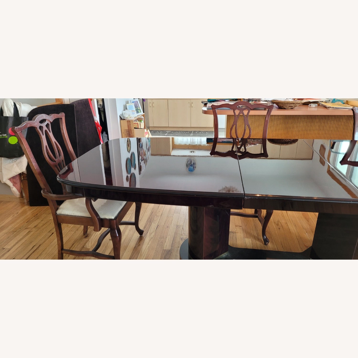 Wood Lacquered Table & 6 Chairs from Spain - image-14