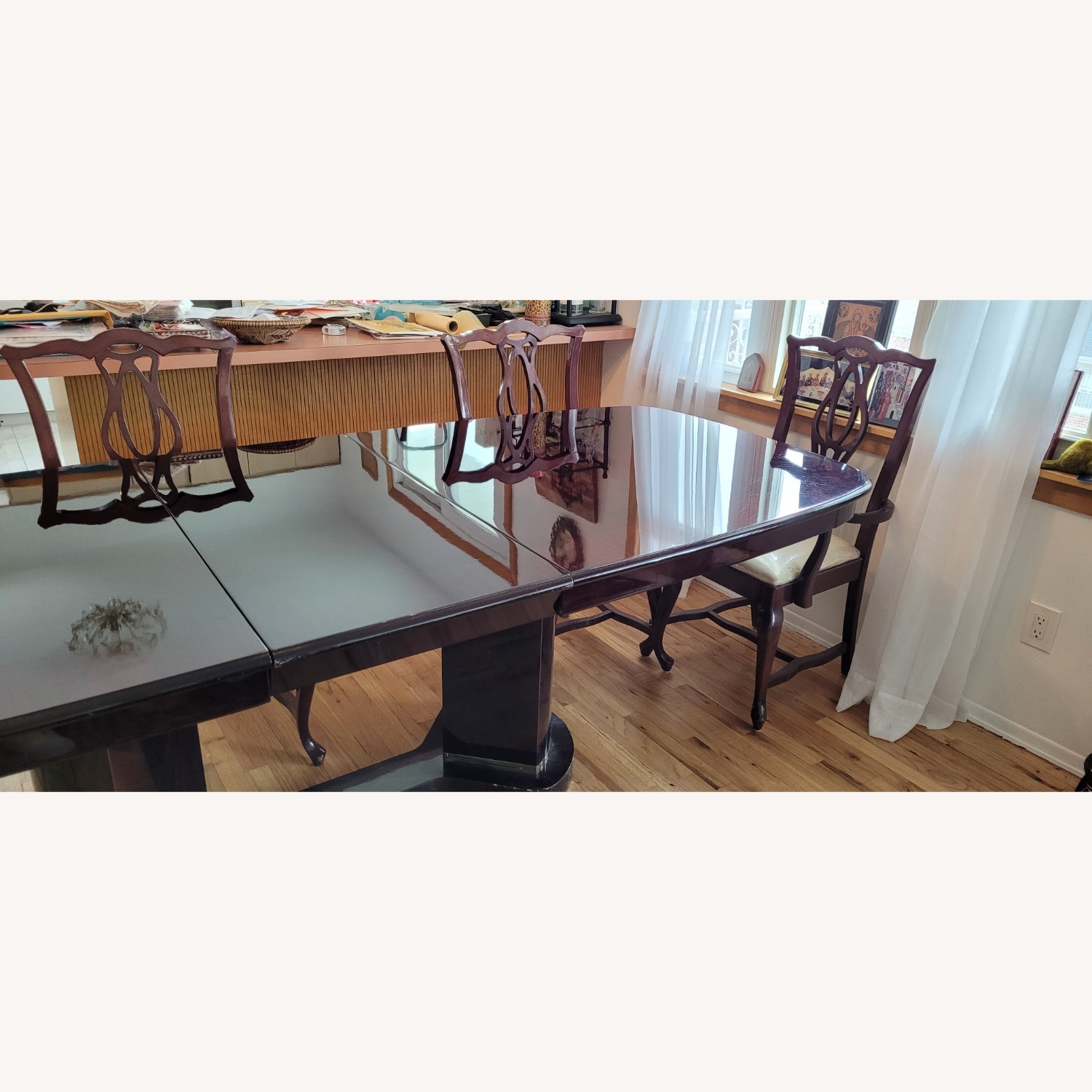 Wood Lacquered Table & 6 Chairs from Spain - image-19