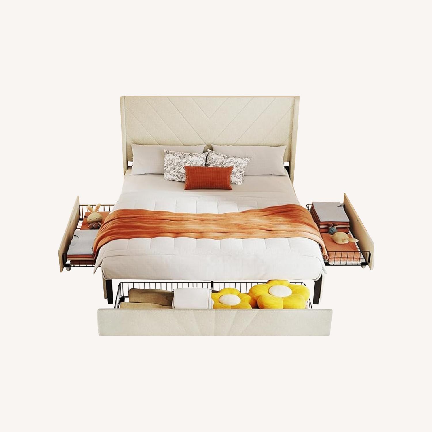 Bed Frame with 4 Draws - image-0