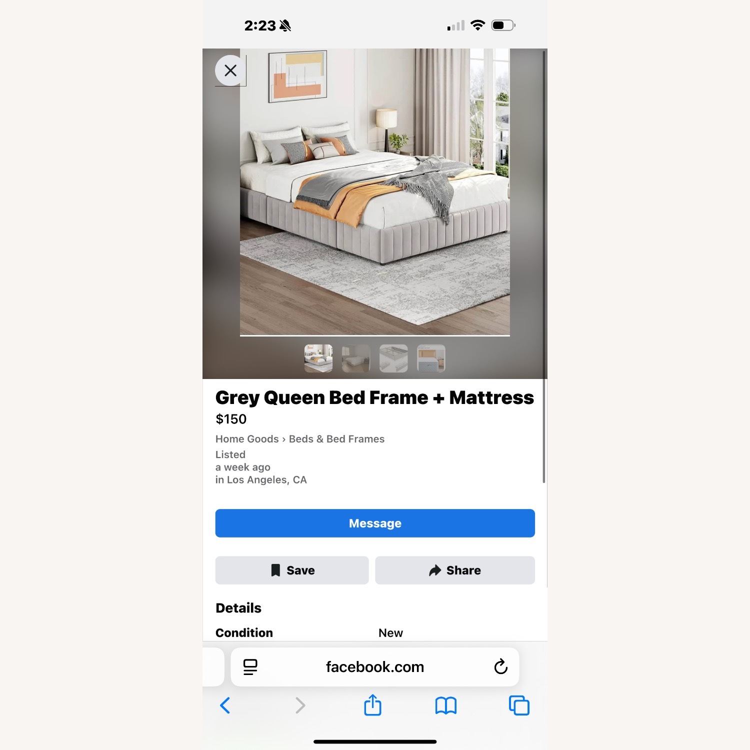 Bed Frame with 4 Draws - image-1