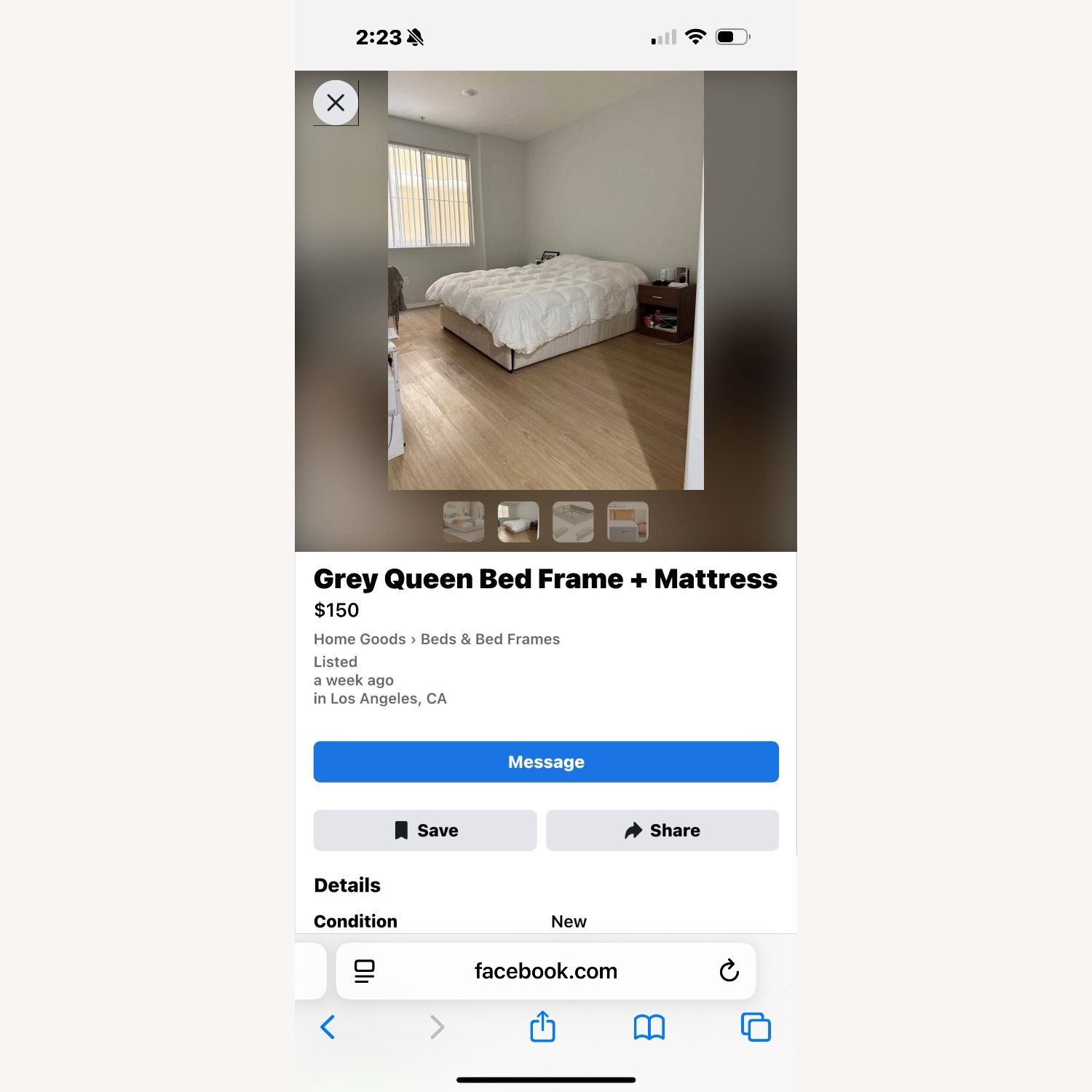 Bed Frame with 4 Draws - image-2