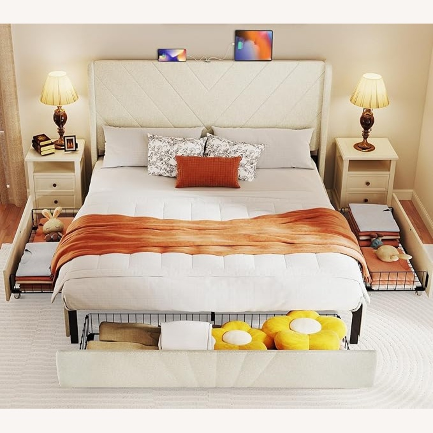 Bed Frame with 4 Draws - image-4