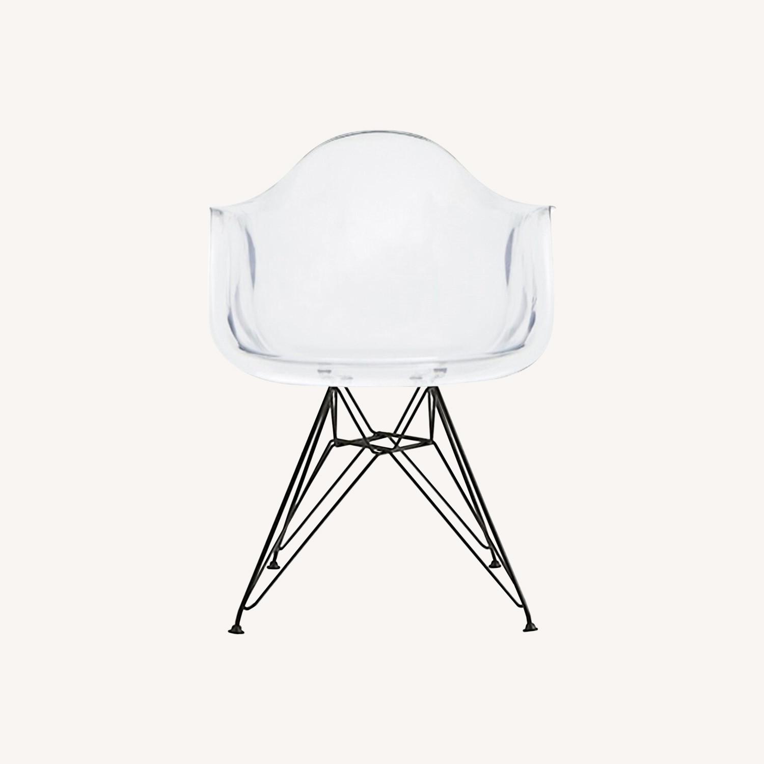 Pair of Polycarbonate and Metal Armchairs - image-0