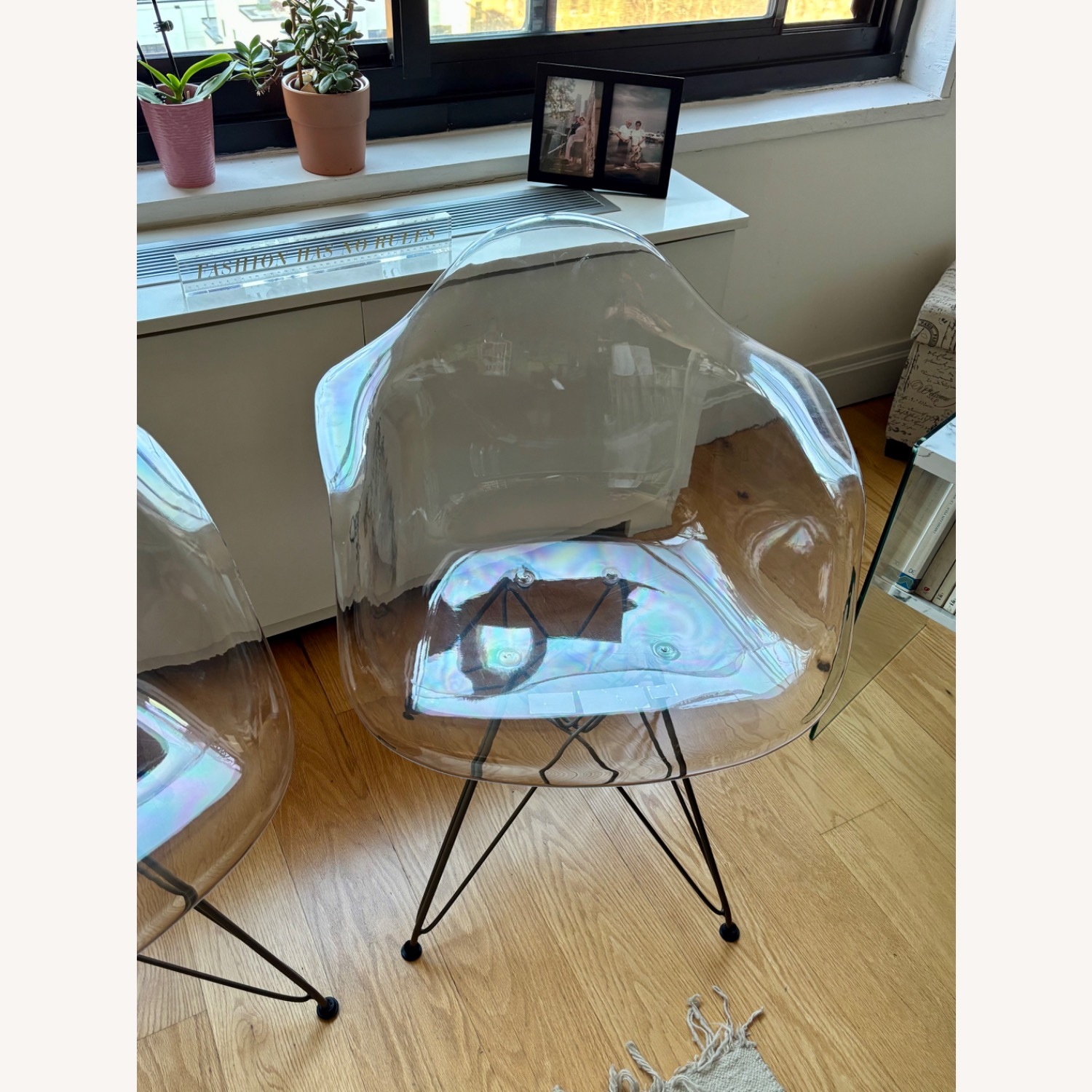 Pair of Polycarbonate and Metal Armchairs - image-4