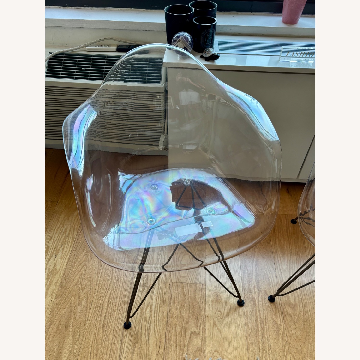 Pair of Polycarbonate and Metal Armchairs - image-3