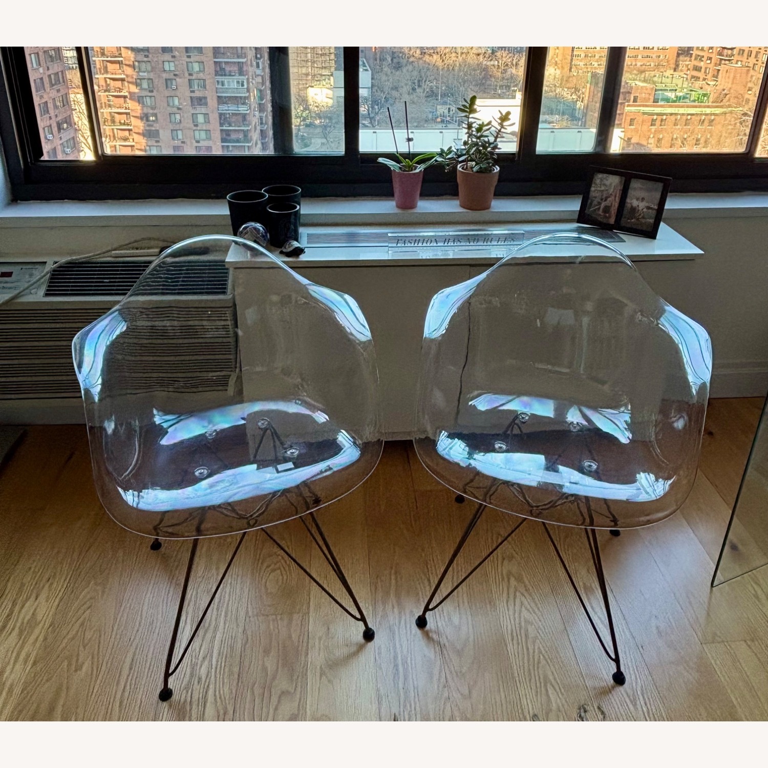 Pair of Polycarbonate and Metal Armchairs - image-2