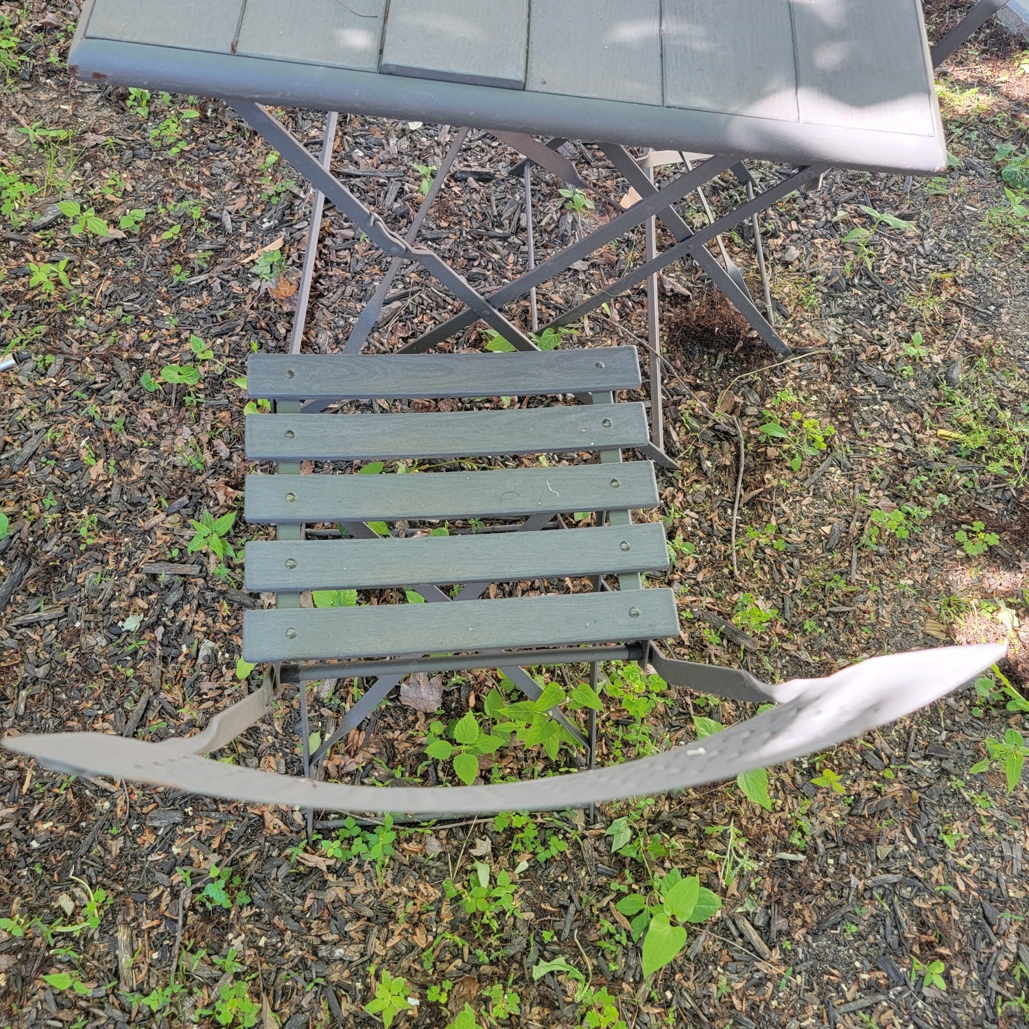 Outdoor Bistro Set 1 Table 3 Chairs - image-3