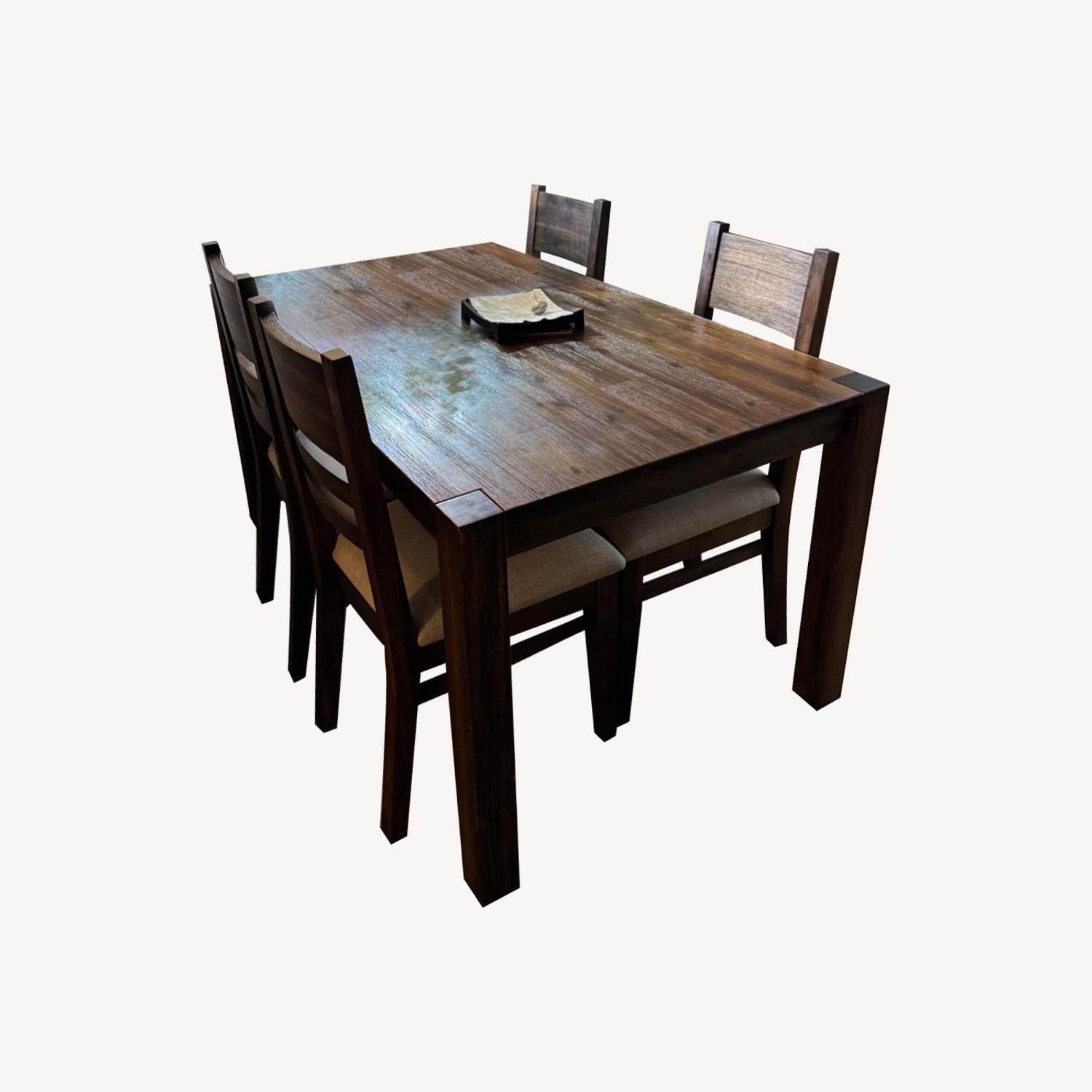 Macy’s Dining Room Table with Four Chairs - image-0