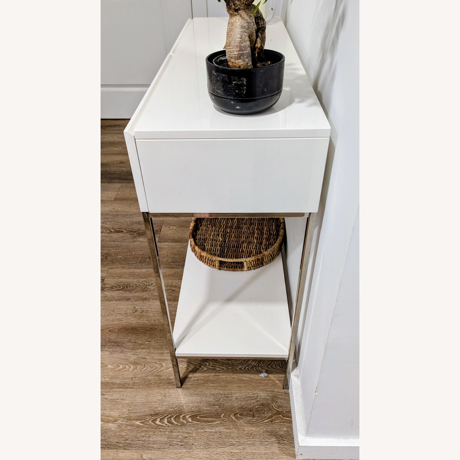 CB2 White Entryway Console with Drawers - image-2