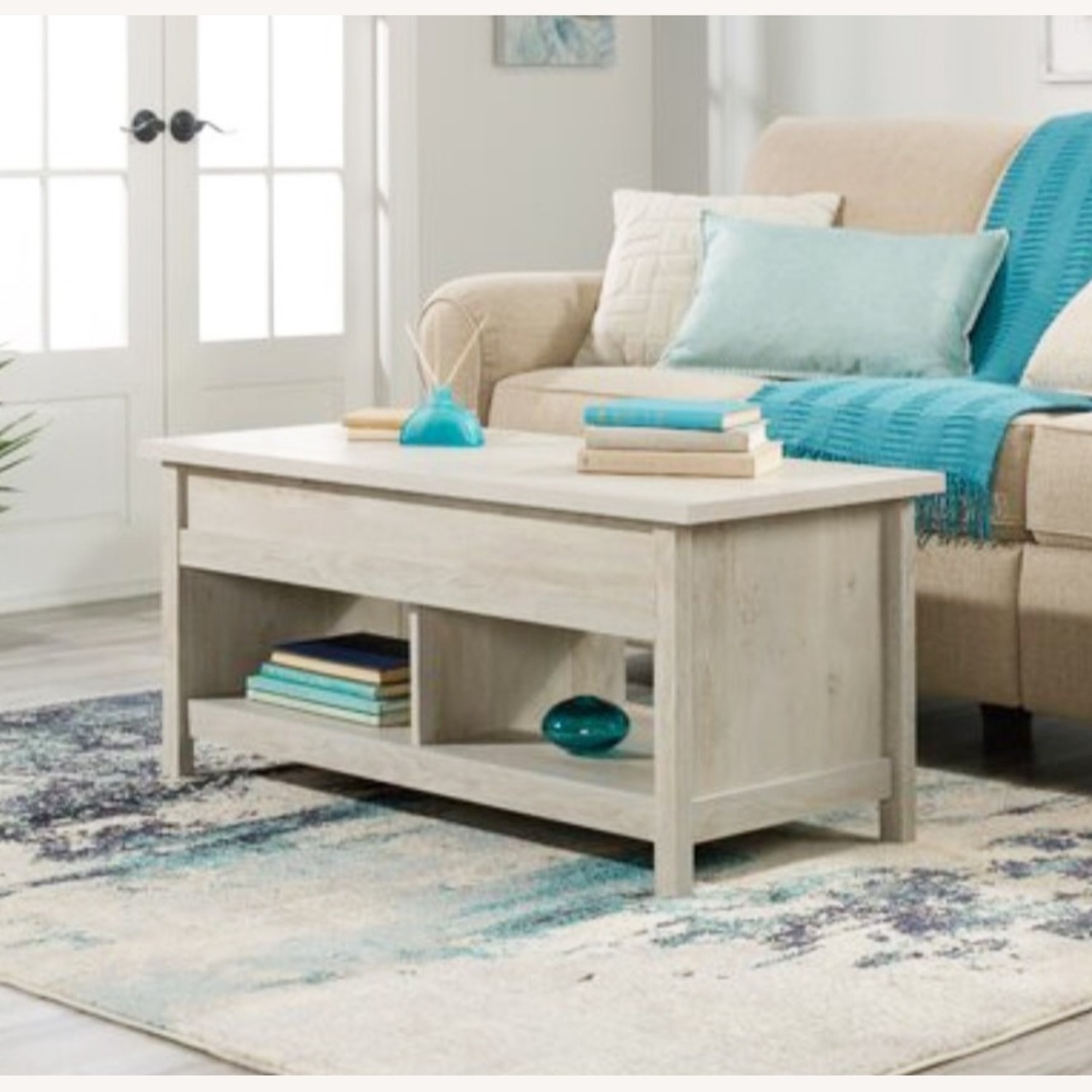 Tilden Lift Top 4 legs Coffee Table with Storage - image-1