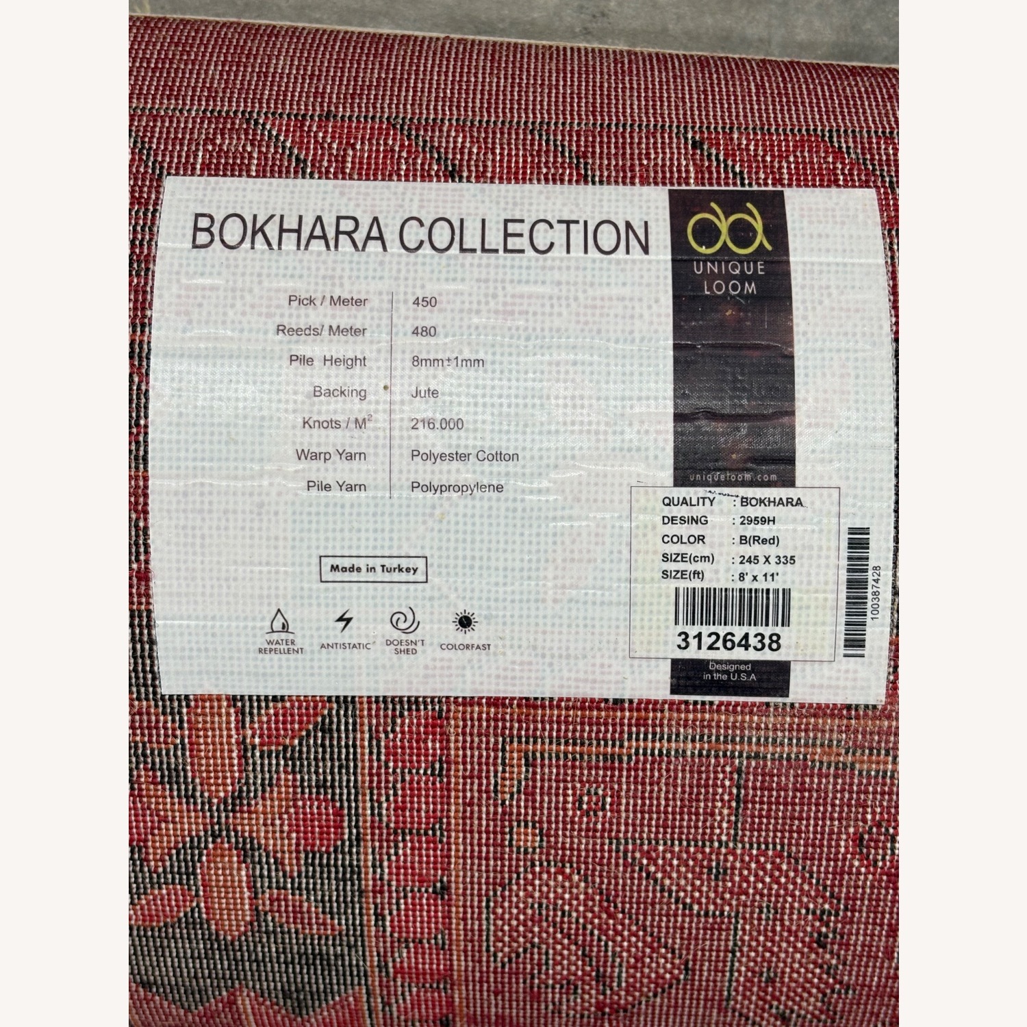 Bokhara Collection Red Rug - image-1