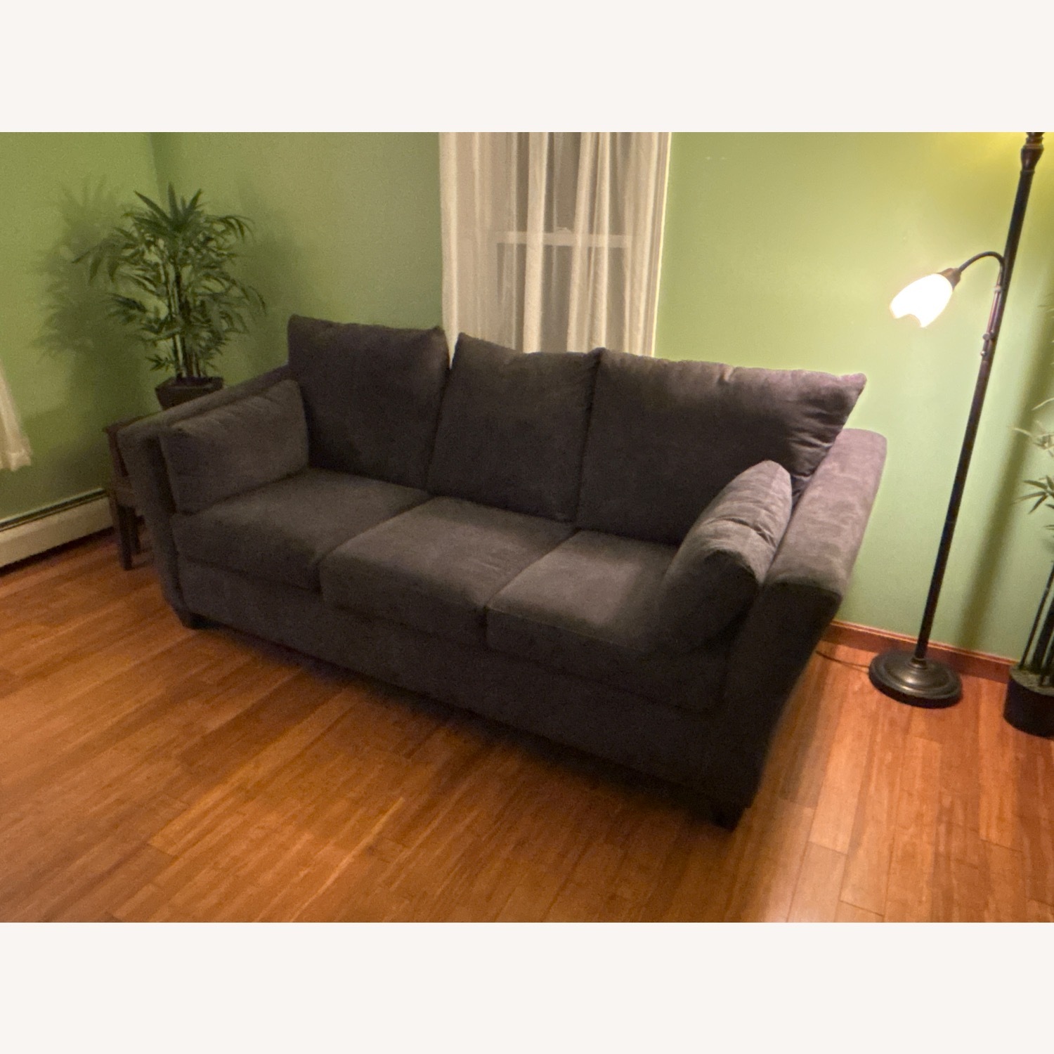 Bob's Discount Furniture Dark Grey Memory Foam Sofa - image-2