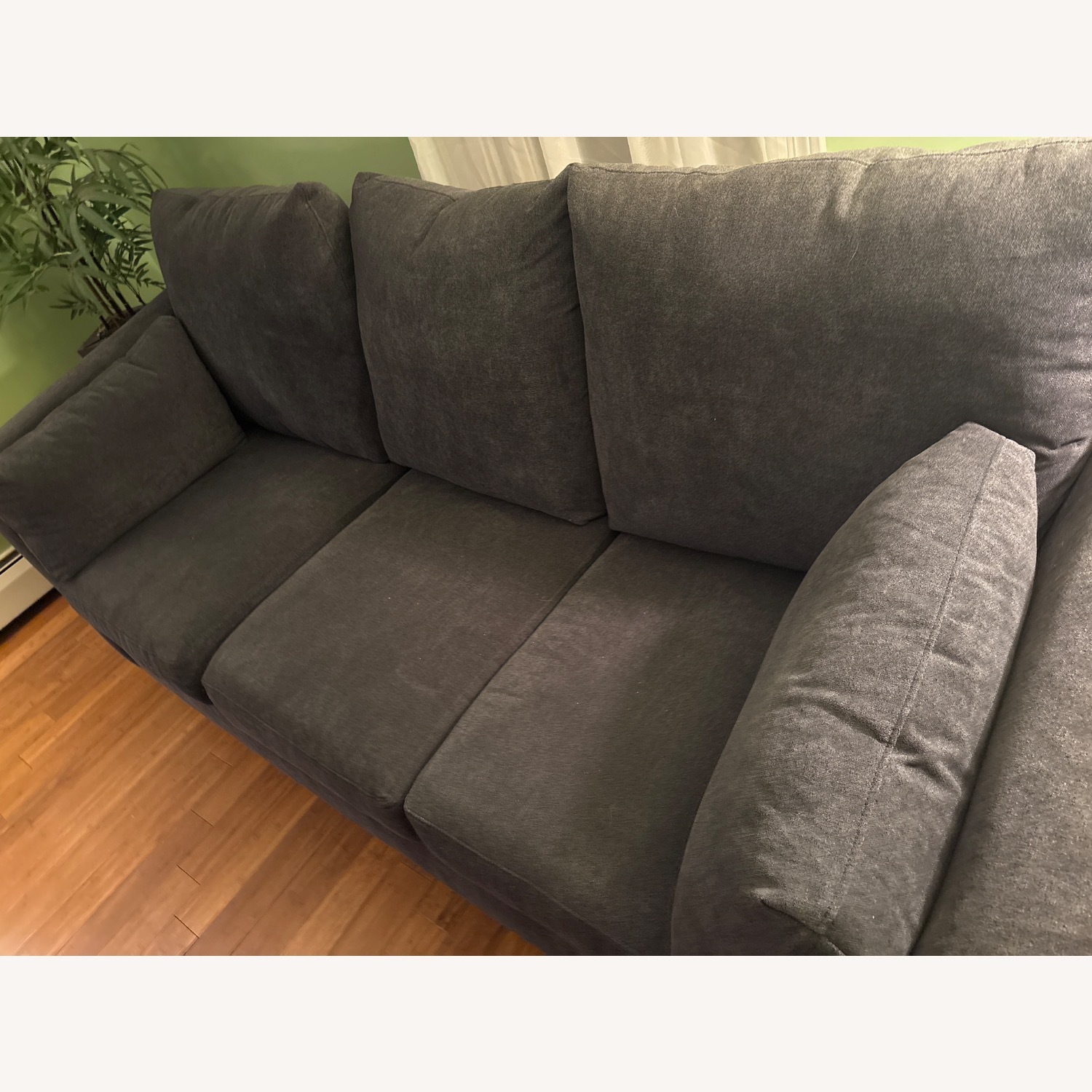 Bob's Discount Furniture Dark Grey Memory Foam Sofa - image-4