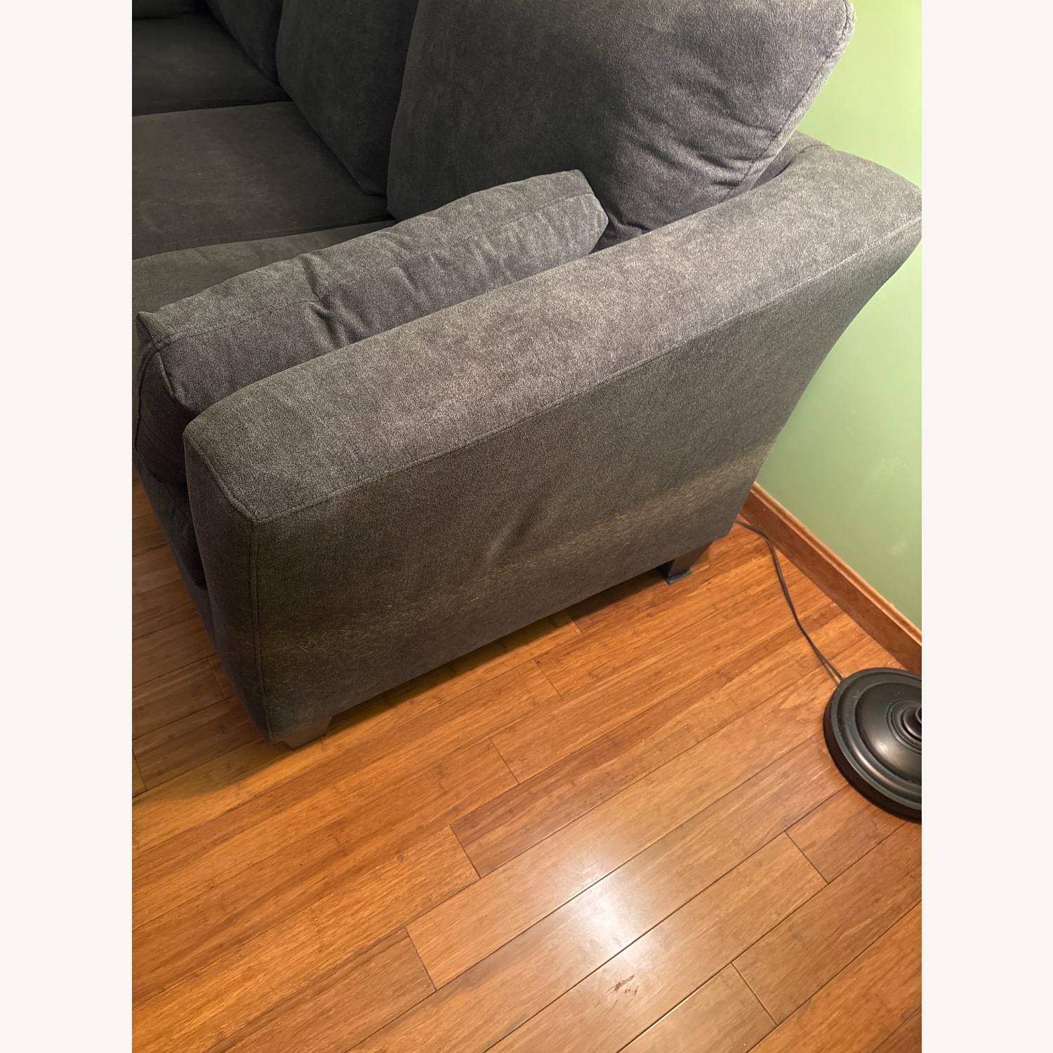 Bob's Discount Furniture Dark Grey Memory Foam Sofa - image-3