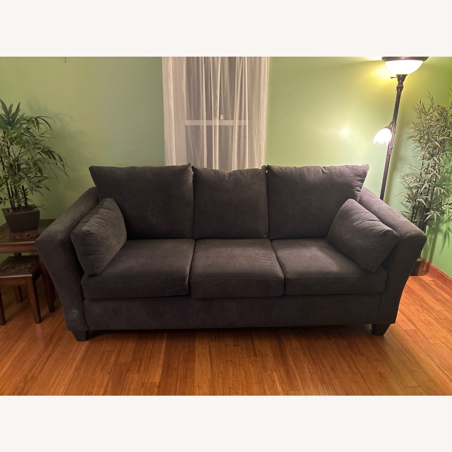 Bob's Discount Furniture Dark Grey Memory Foam Sofa - image-1