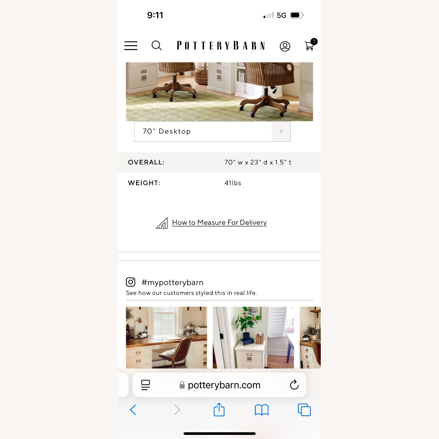 Pottery Barn Bedford Desk - image-8