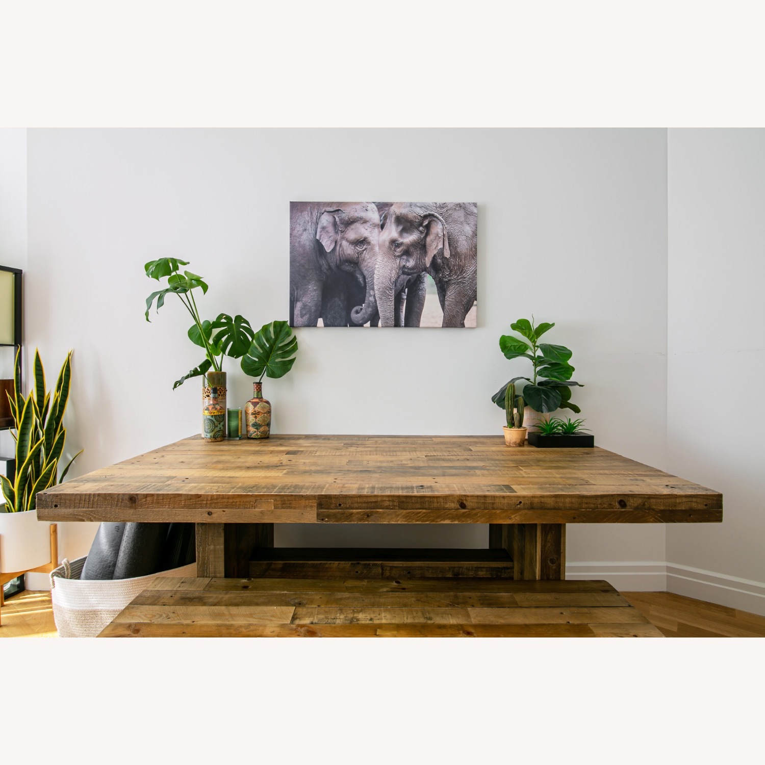 West Elm Emmerson Reclaimed wood Dining Table & Bench  - image-2