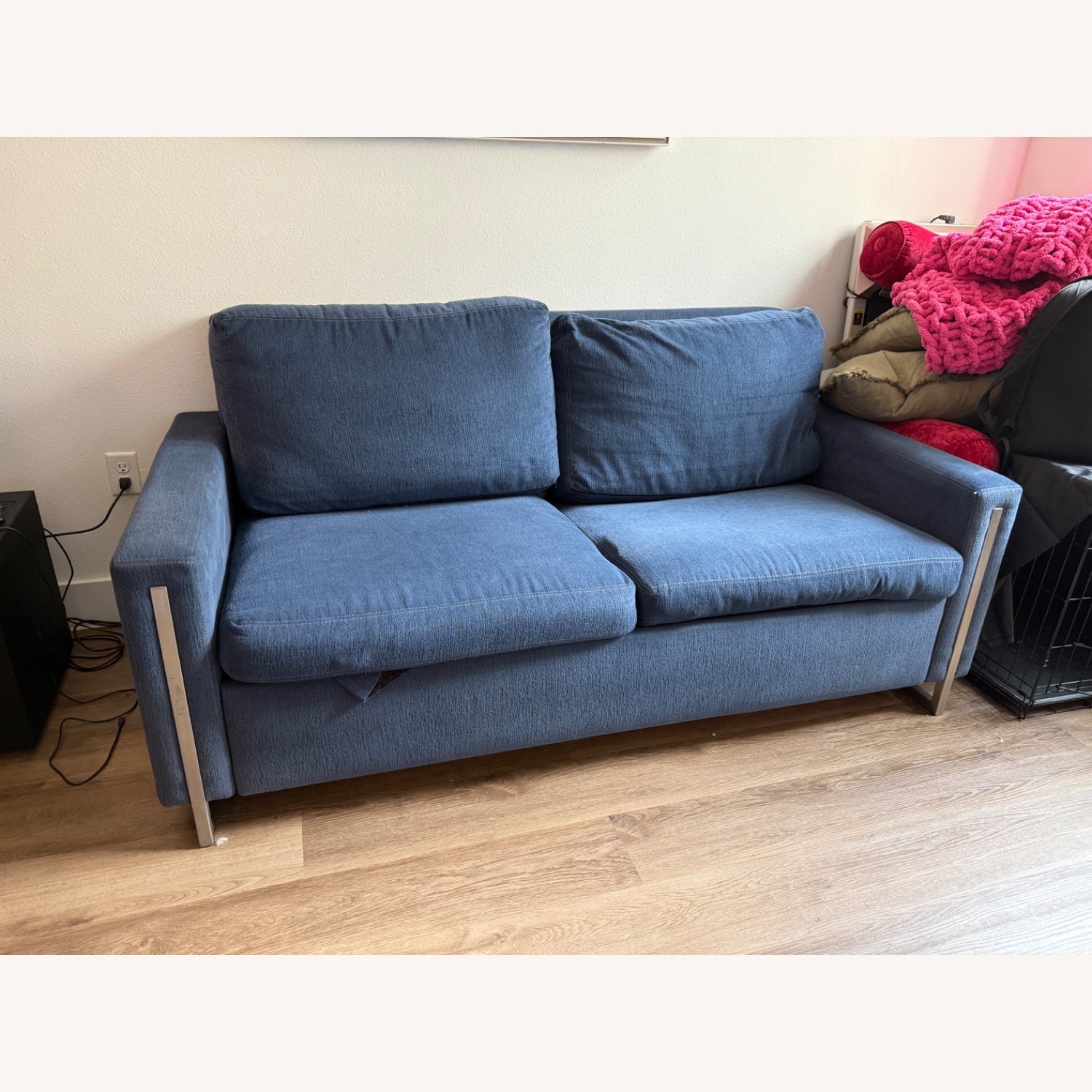 Blue Sleeper Couch - image-7