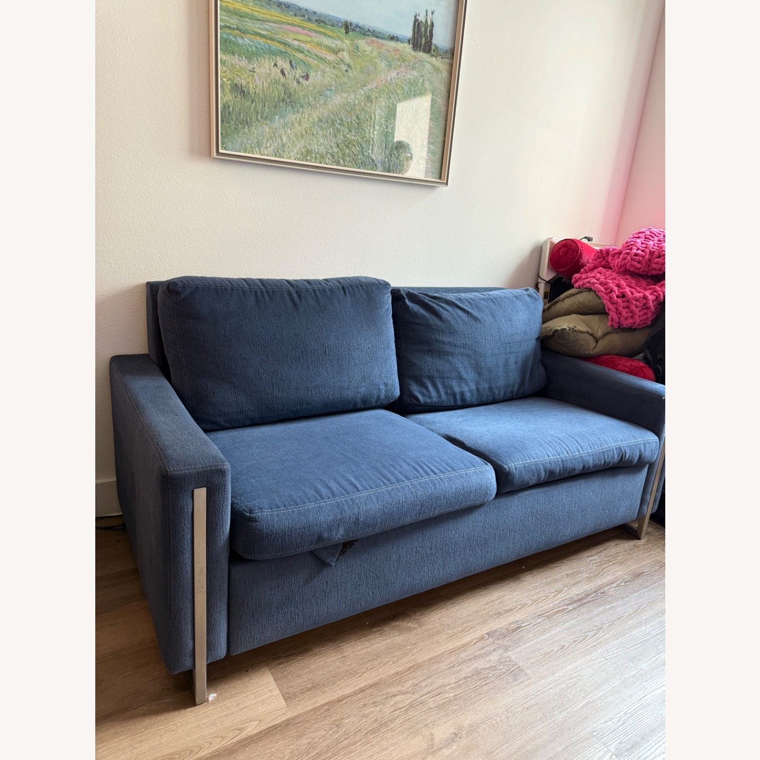 Blue Sleeper Couch - image-4