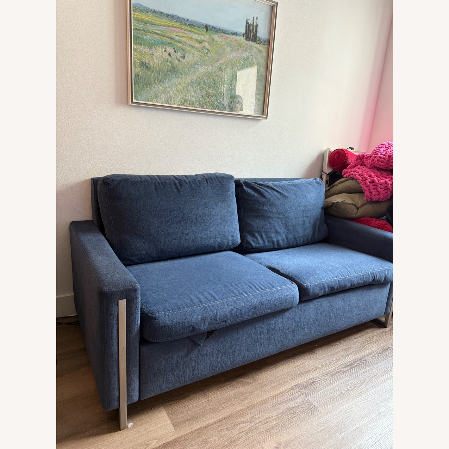 Blue Sleeper Couch - image-5