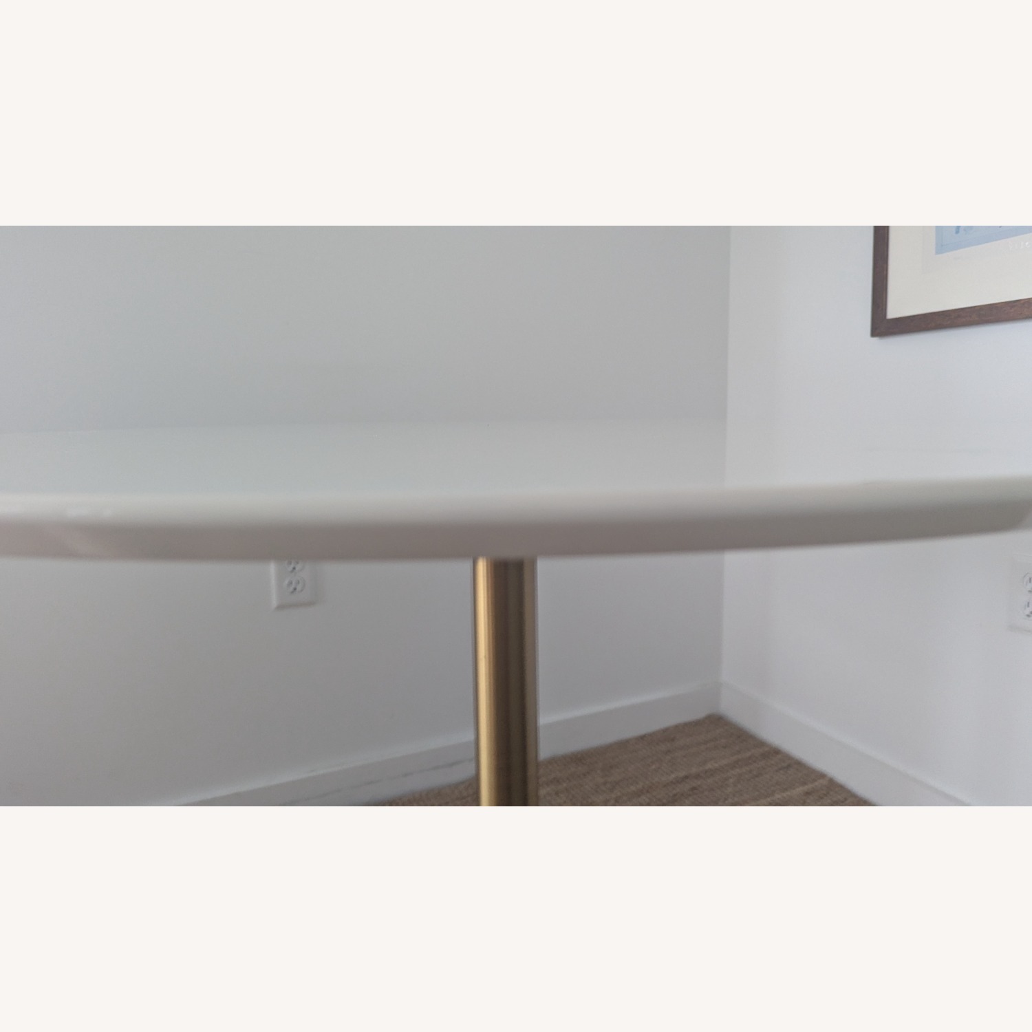 Room & Board Pike Chairs 4 + White Brass Table - image-6