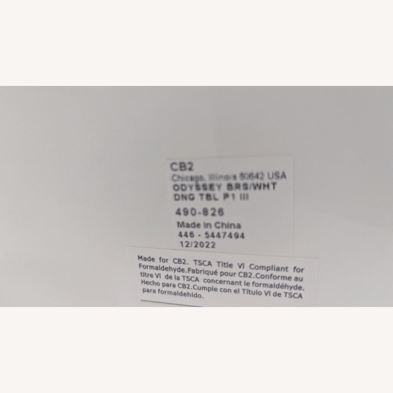 Room & Board Pike Chairs 4 + White Brass Table - image-8