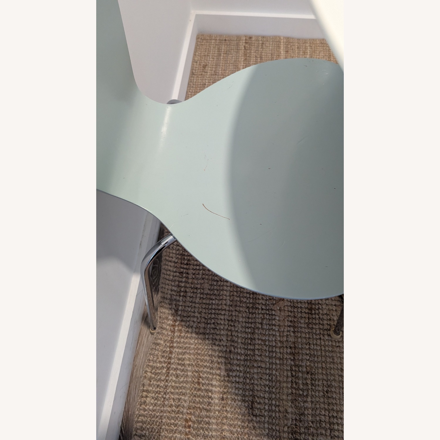 Room & Board Pike Chairs 4 + White Brass Table - image-3