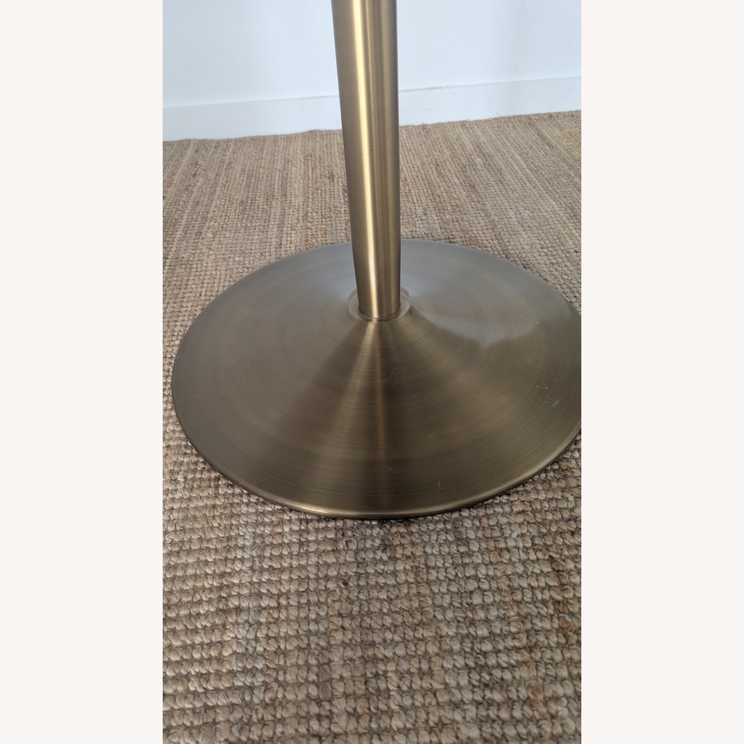 Room & Board Pike Chairs 4 + White Brass Table - image-7