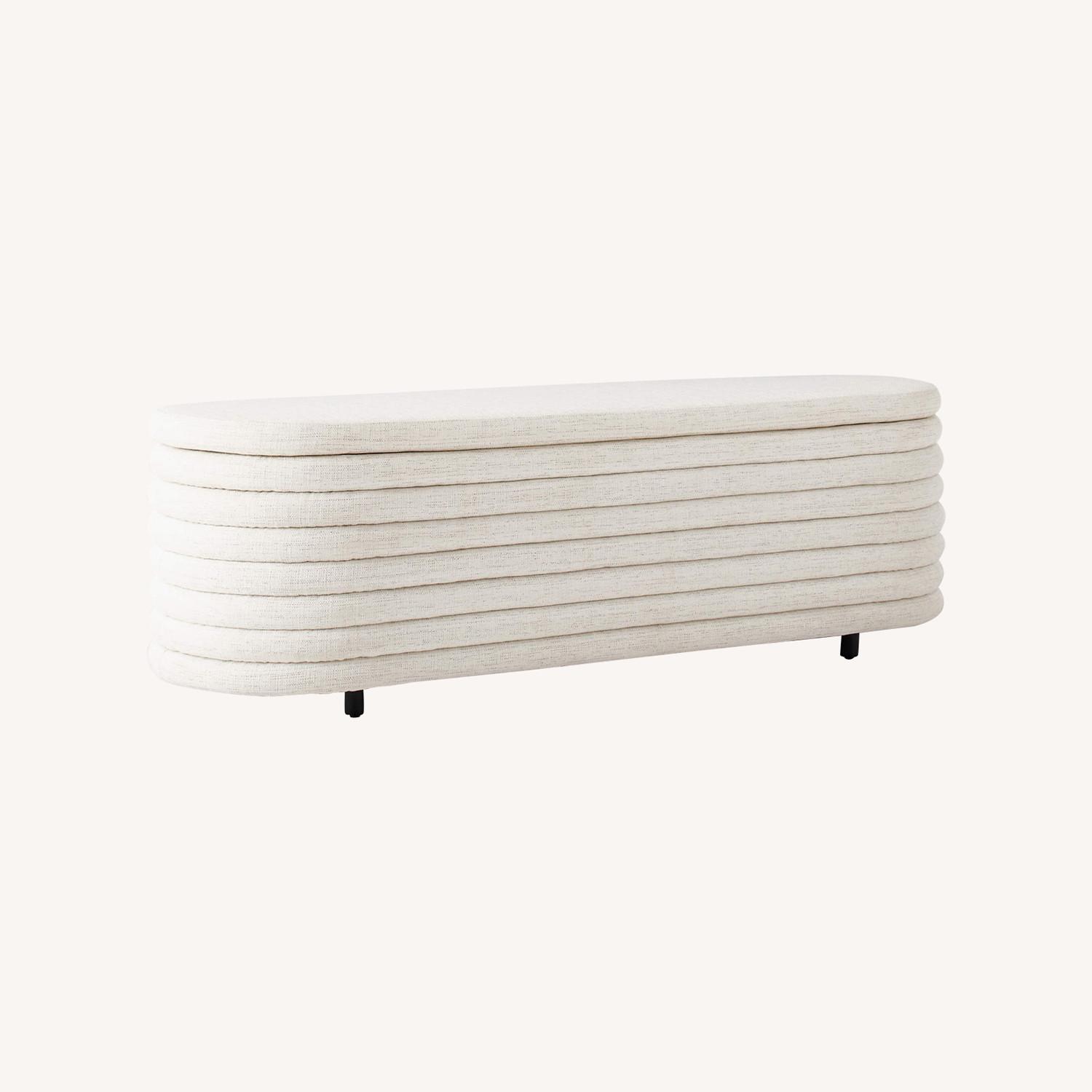 CB2 Rialto 60" White Storage Bench - image-0