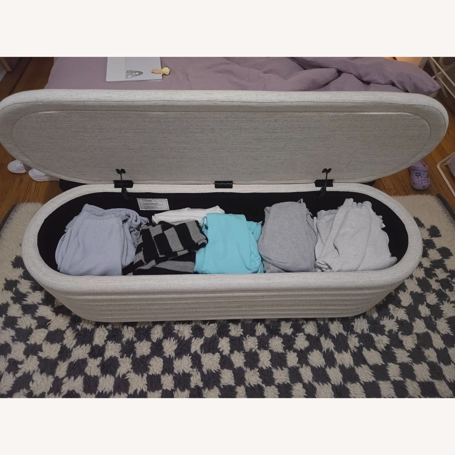 CB2 Rialto 60" White Storage Bench - image-5