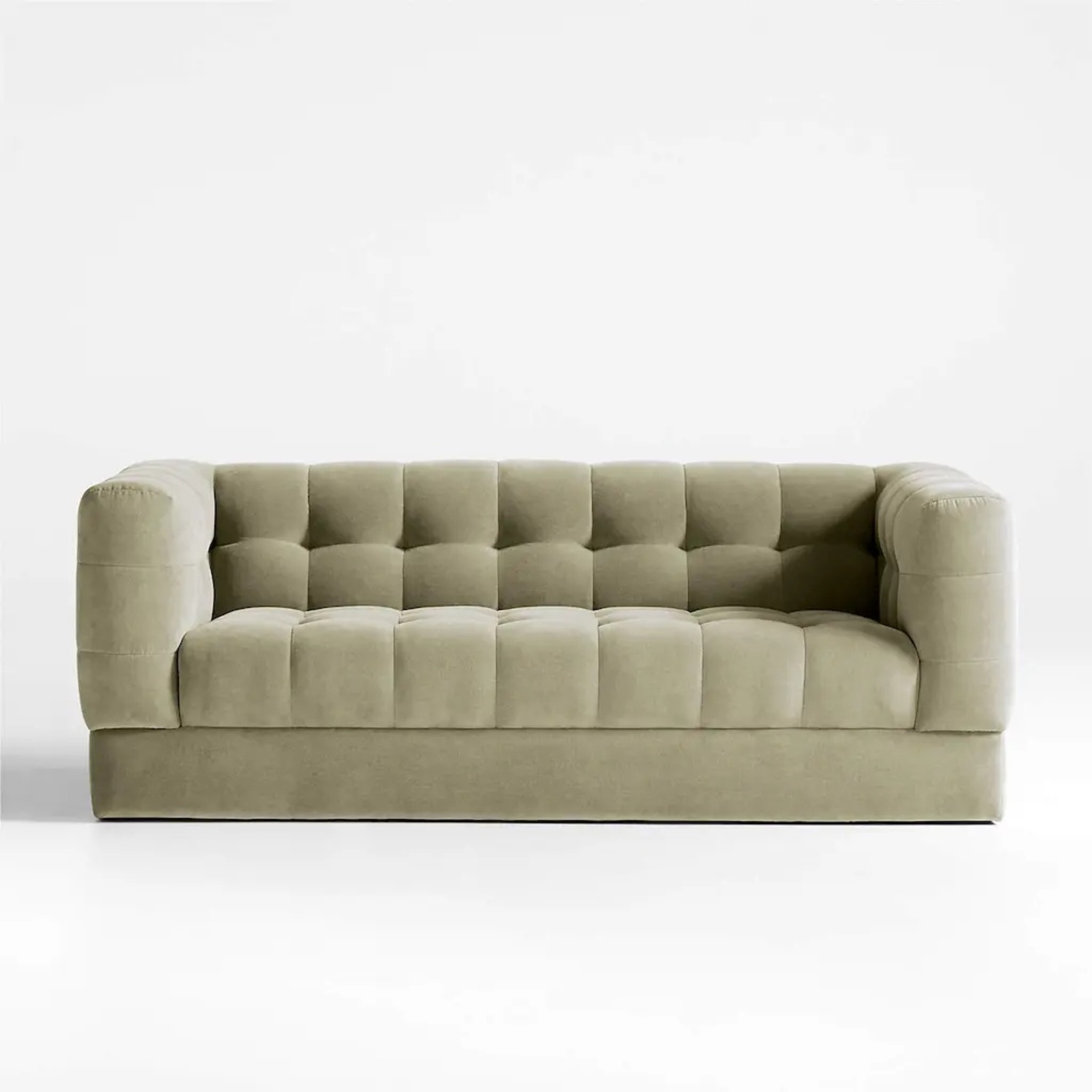 Crate & Barrel Chiltern Olive Green Sofa 78 in - image-4