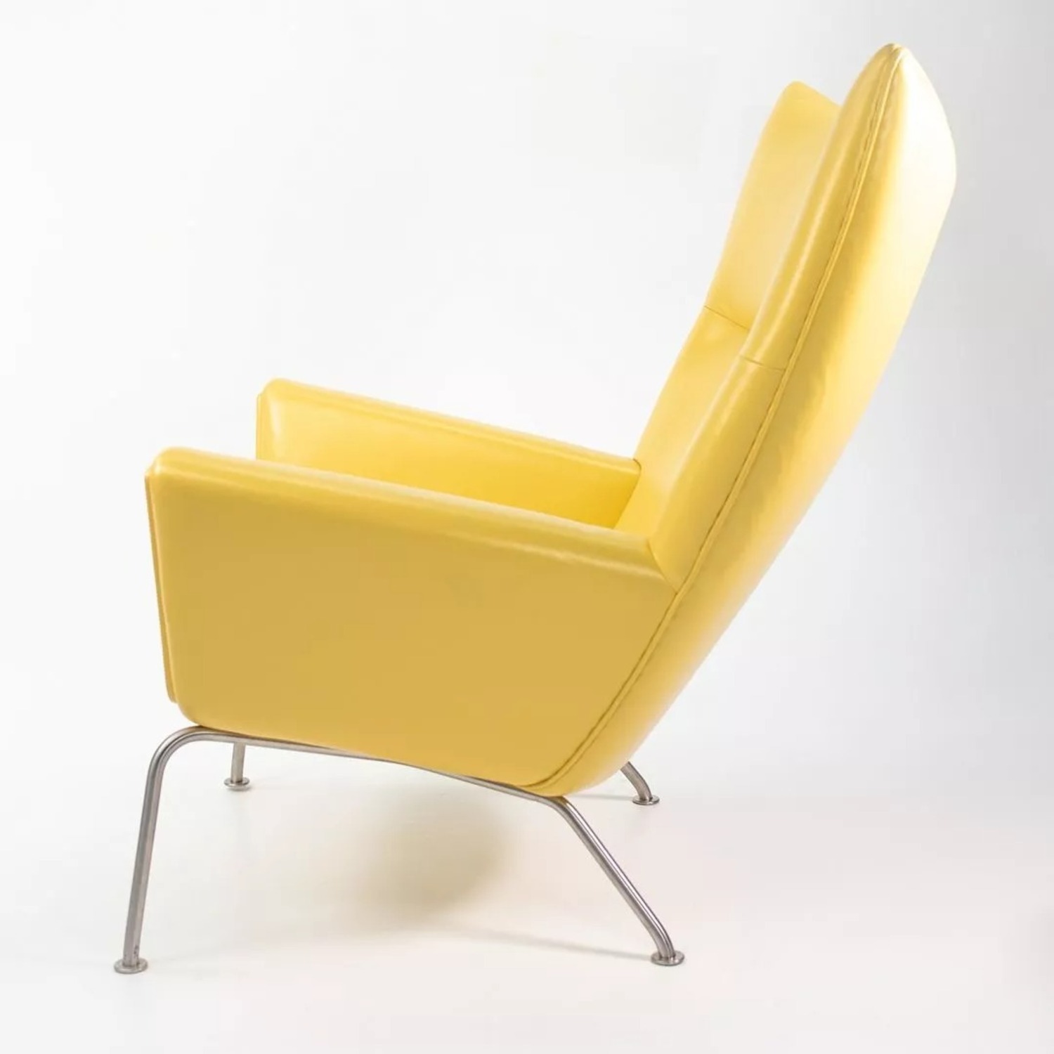 CH445 Wing Lounge Chair by Hans Wegner Yellow - image-8