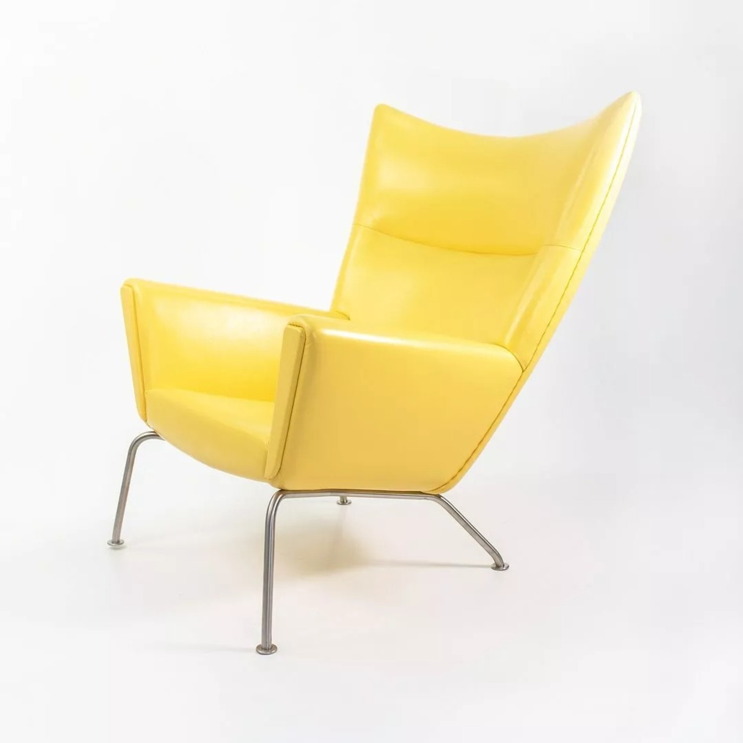 CH445 Wing Lounge Chair by Hans Wegner Yellow - image-1