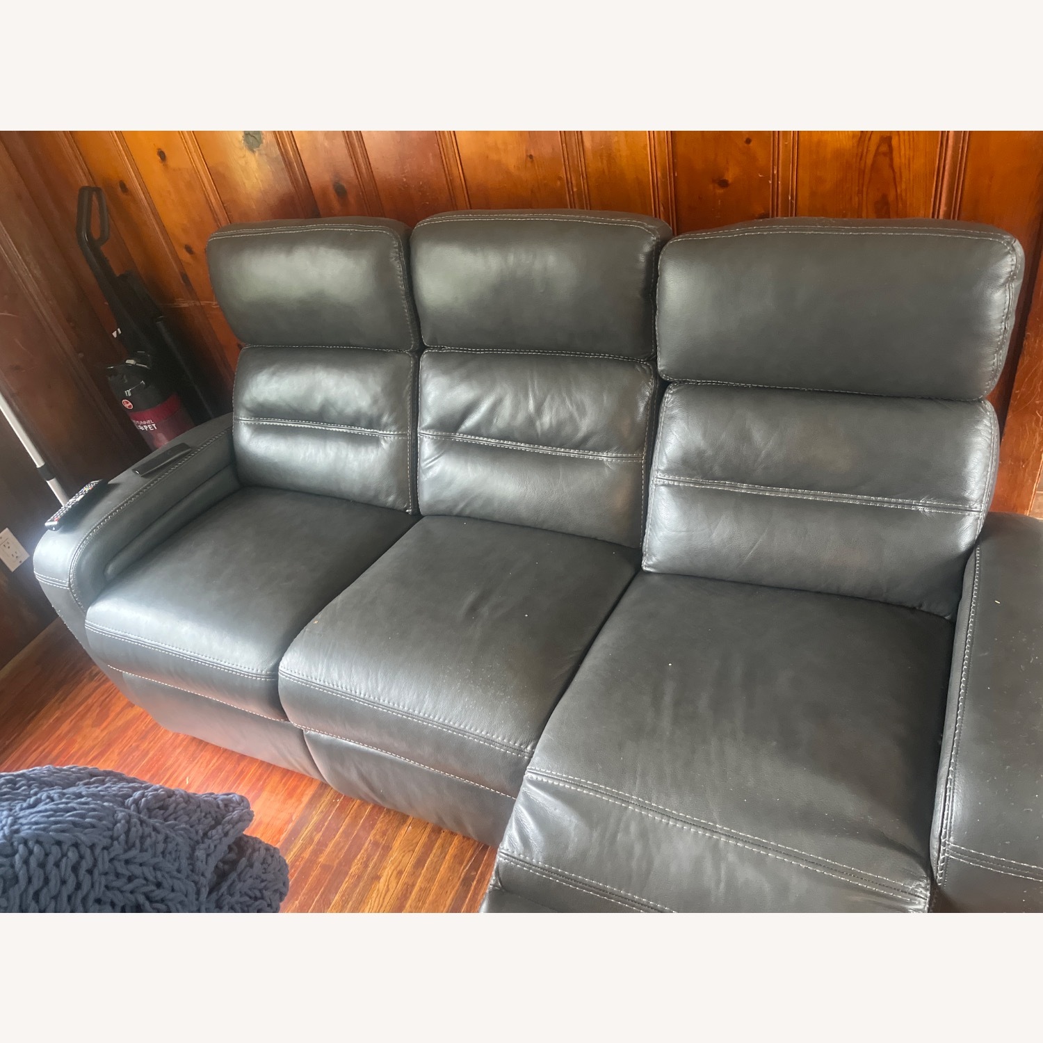 Magellan Leather Dual Power Reclining Sofa - image-3