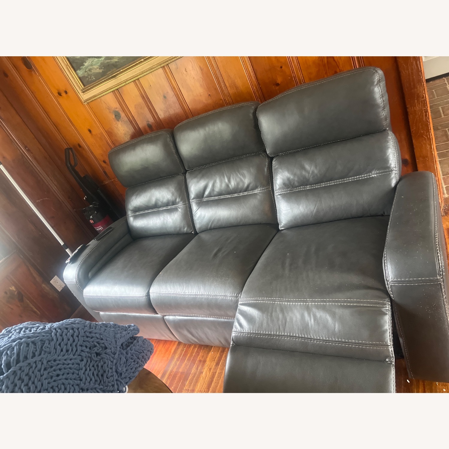 Magellan Leather Dual Power Reclining Sofa - image-1
