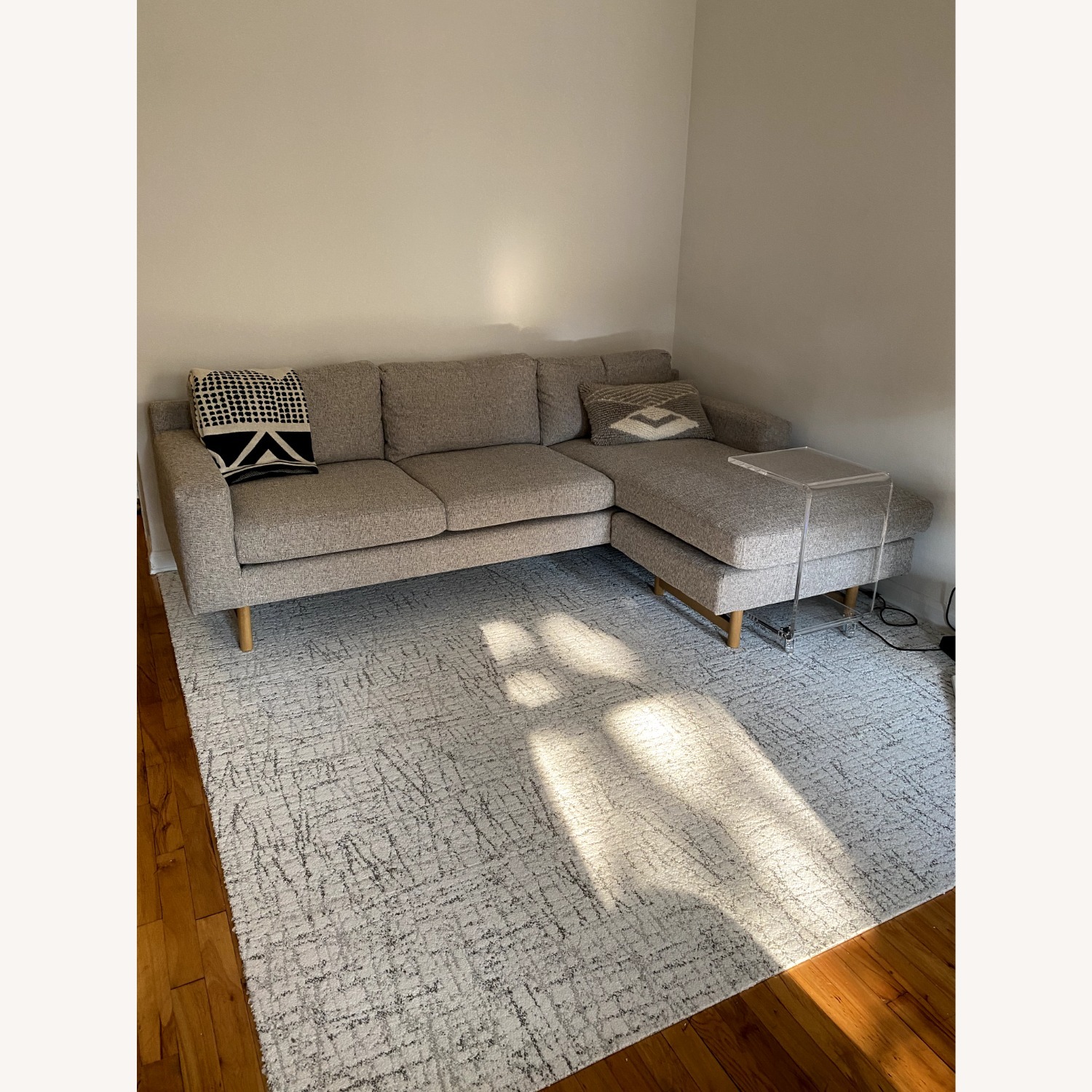 West Elm Eddy Sectional Sofa (Pearl Gray) - image-1