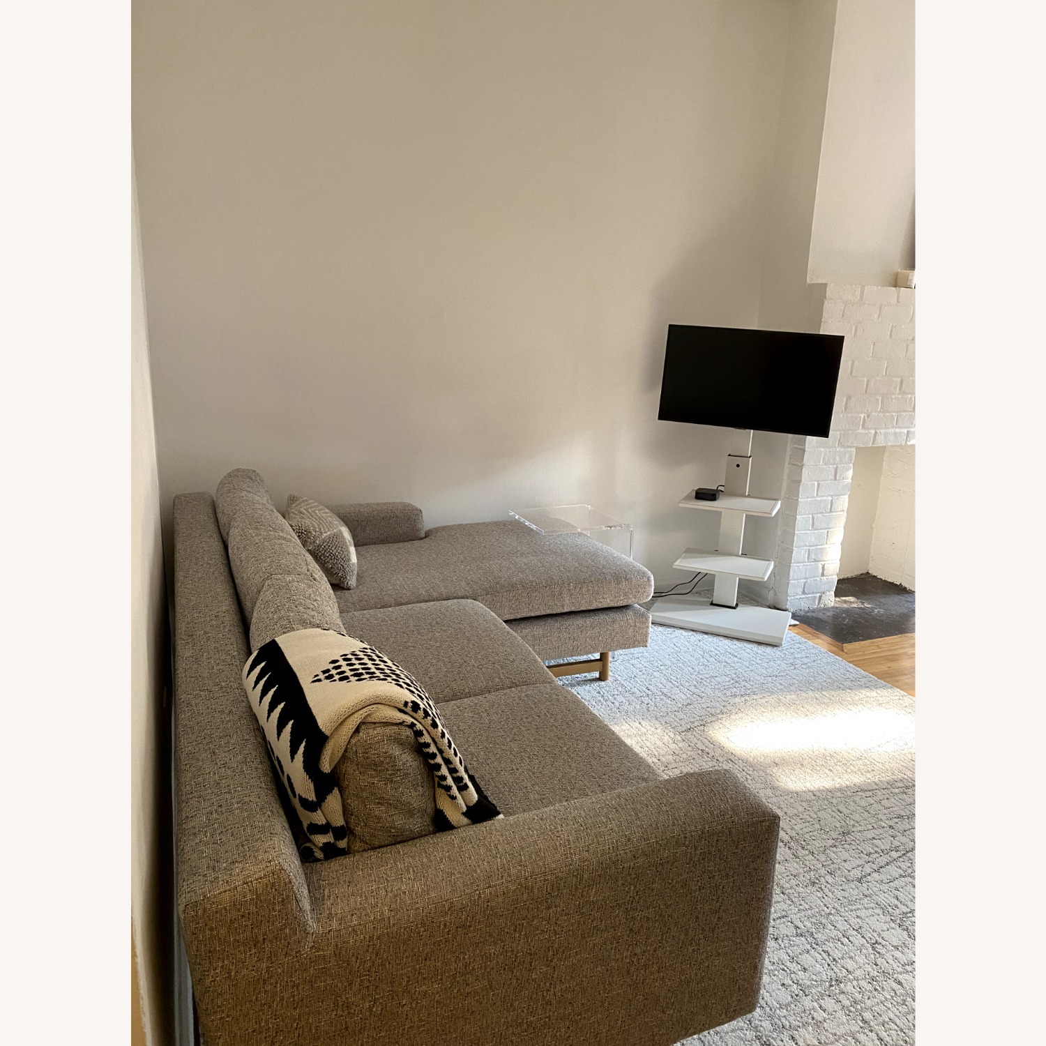 West Elm Eddy Sectional Sofa (Pearl Gray) - image-2