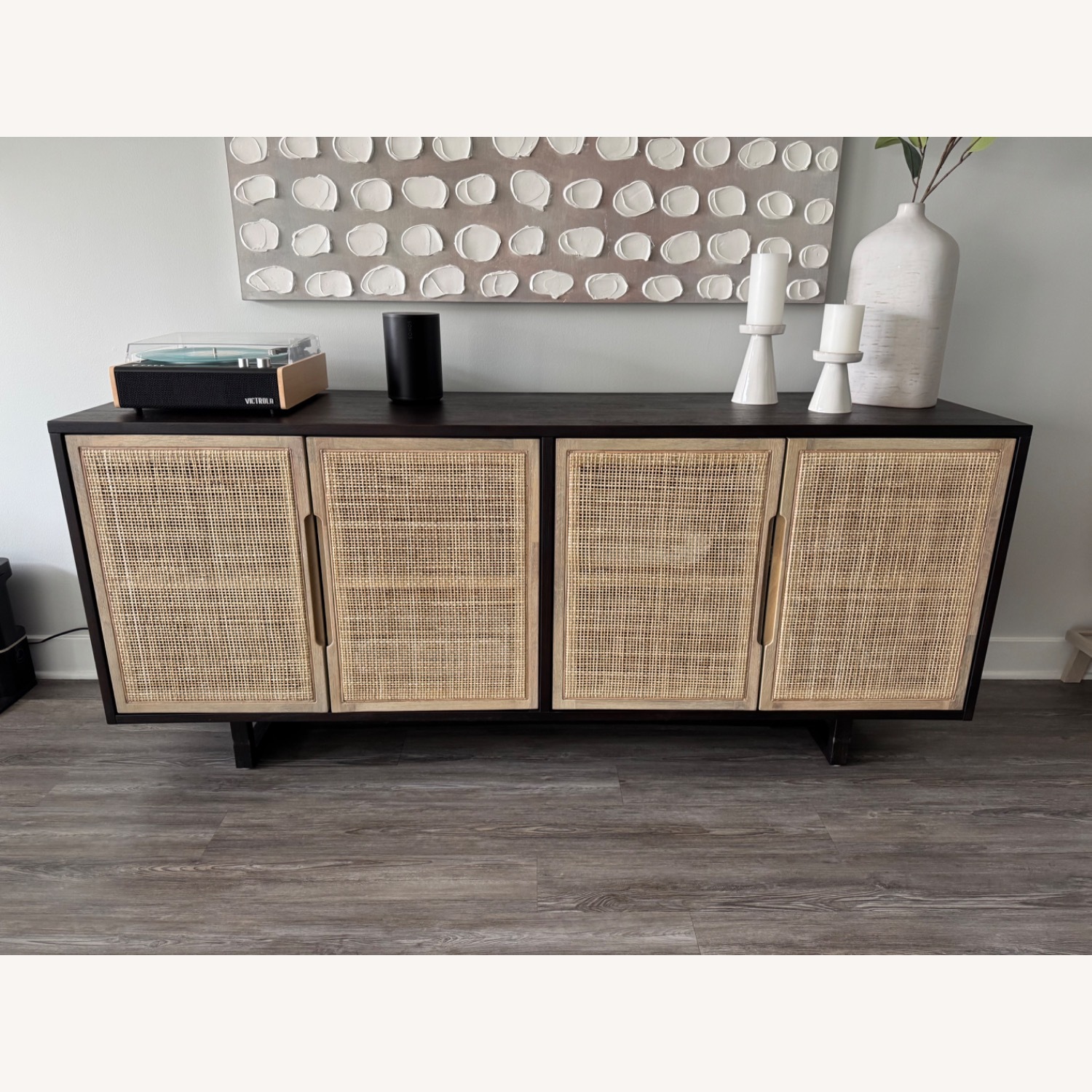 Crate & Barrel Libby 72" Black Credenza - image-1