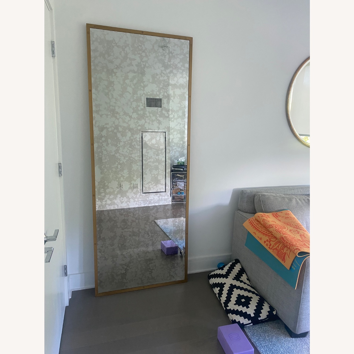 Restoration Hardware Bistro Antiqued Glass Mirror - image-2