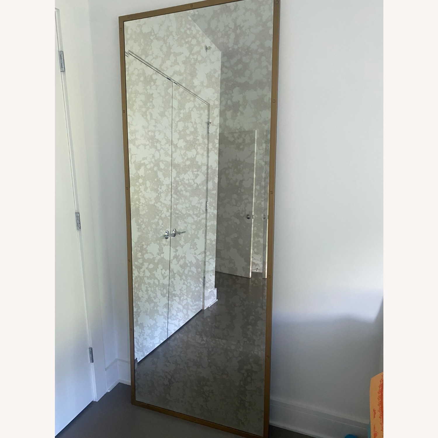 Restoration Hardware Bistro Antiqued Glass Mirror - image-1